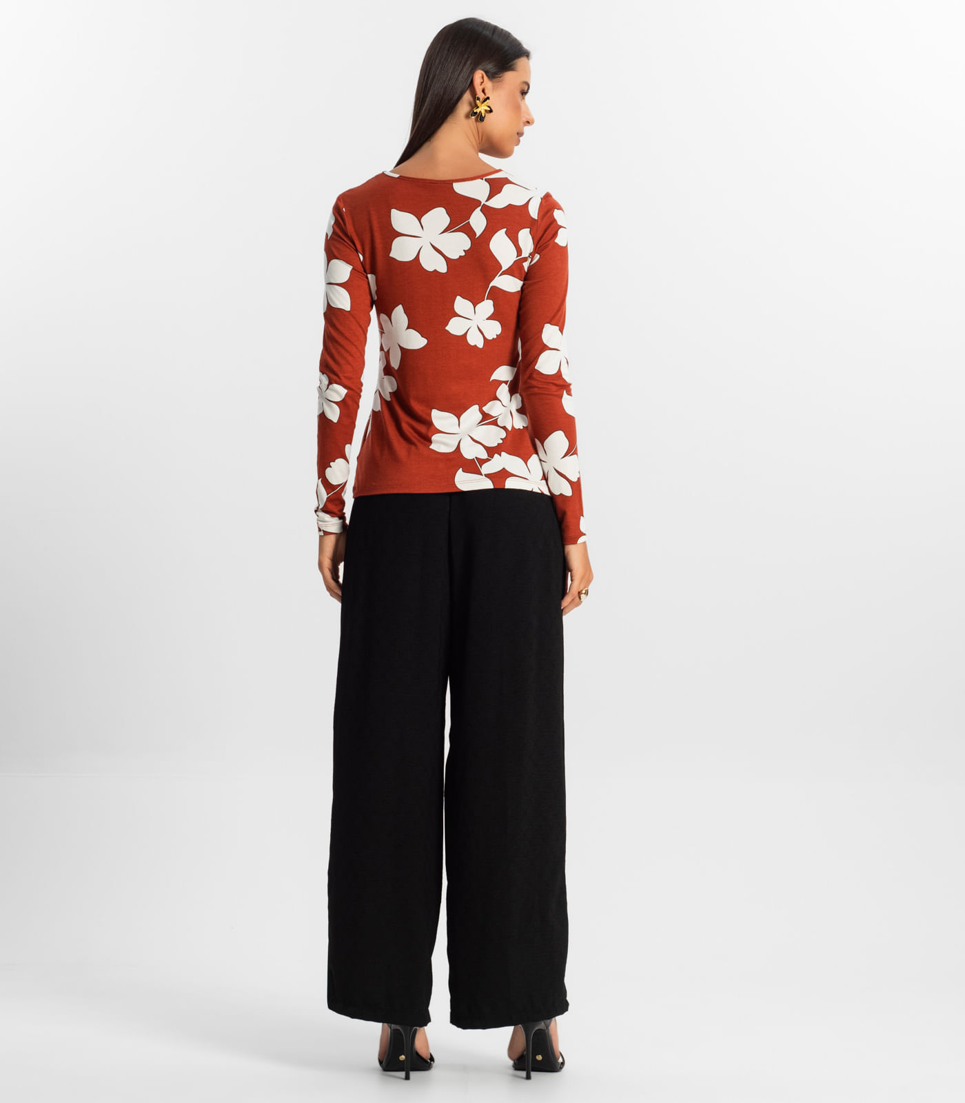 Calça Reta Feminina Rovitex Preto - Imagem 4