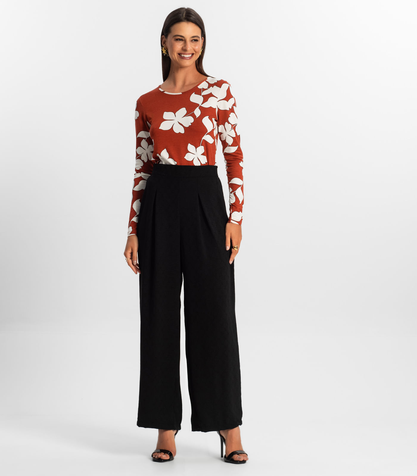 Calça Reta Feminina Rovitex Preto - Imagem 5