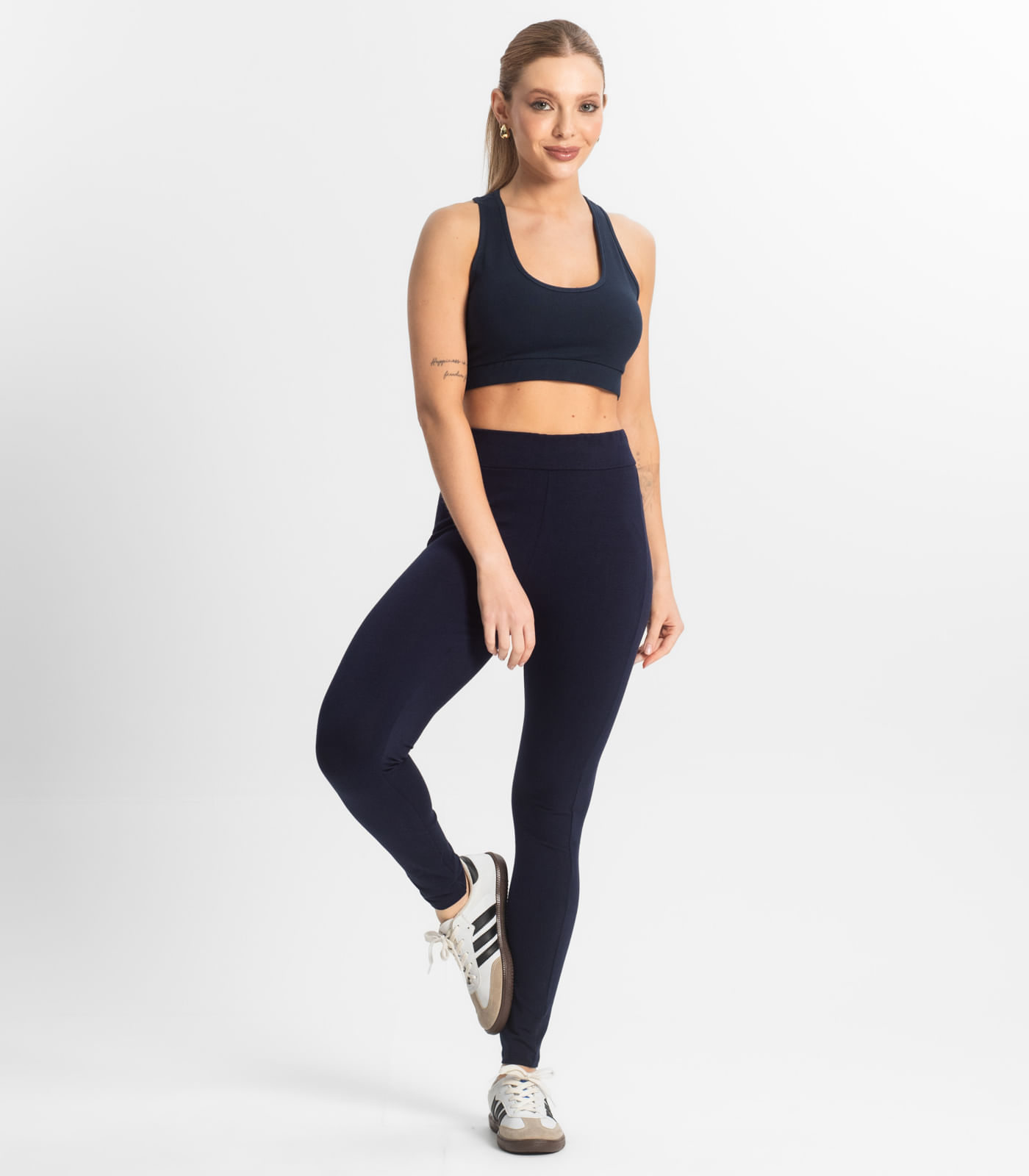 Legging Feminina em Cotton Pesado Select Azul