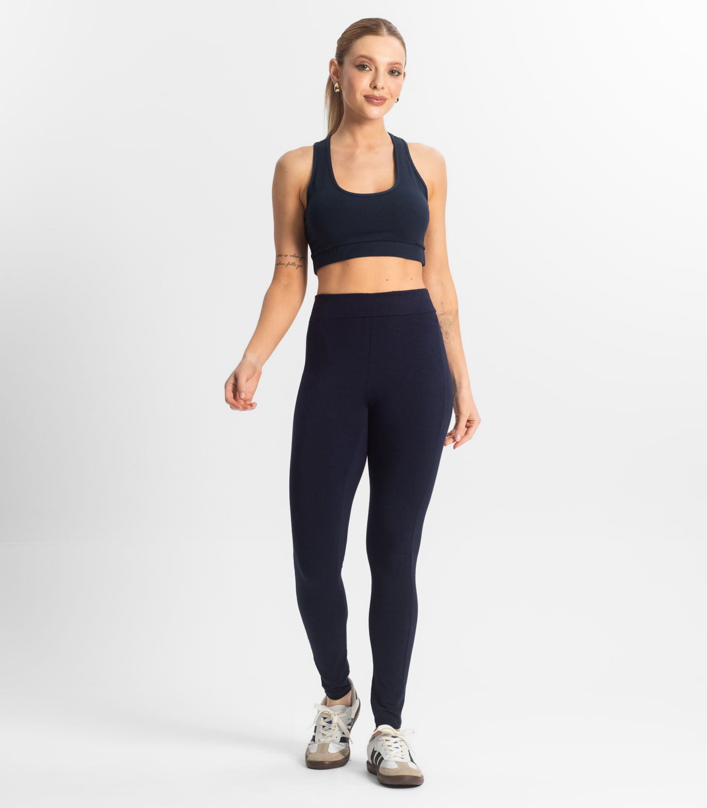 Legging Feminina em Cotton Pesado Select Azul - Imagem 4