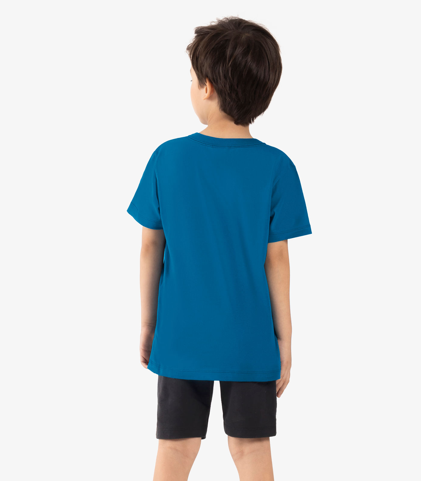Conjunto Infantil Camiseta Com Bermuda Rovi kids Azul - Imagem 4