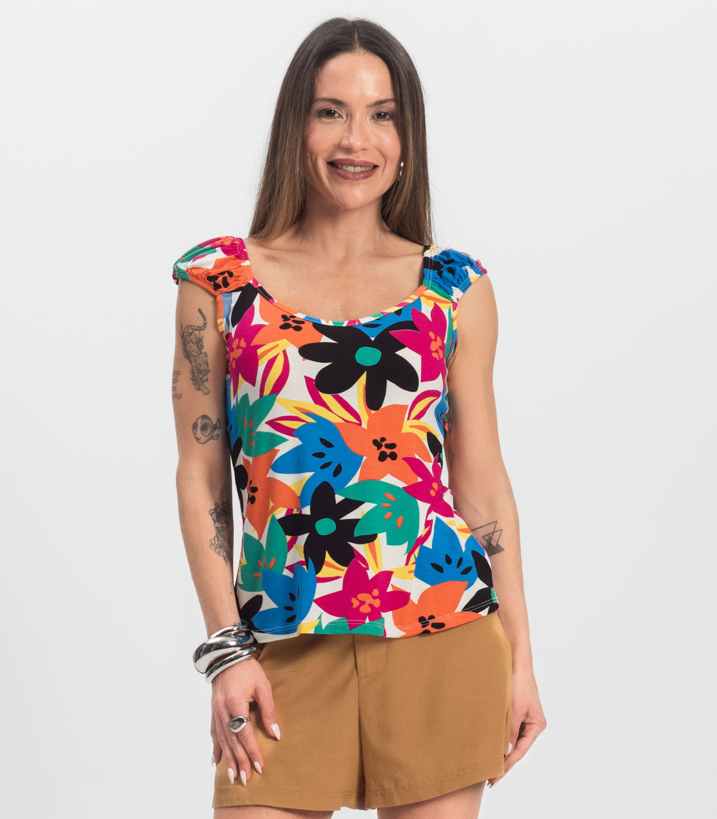 Blusa Feminina Estampada Infinita Cor Rosa