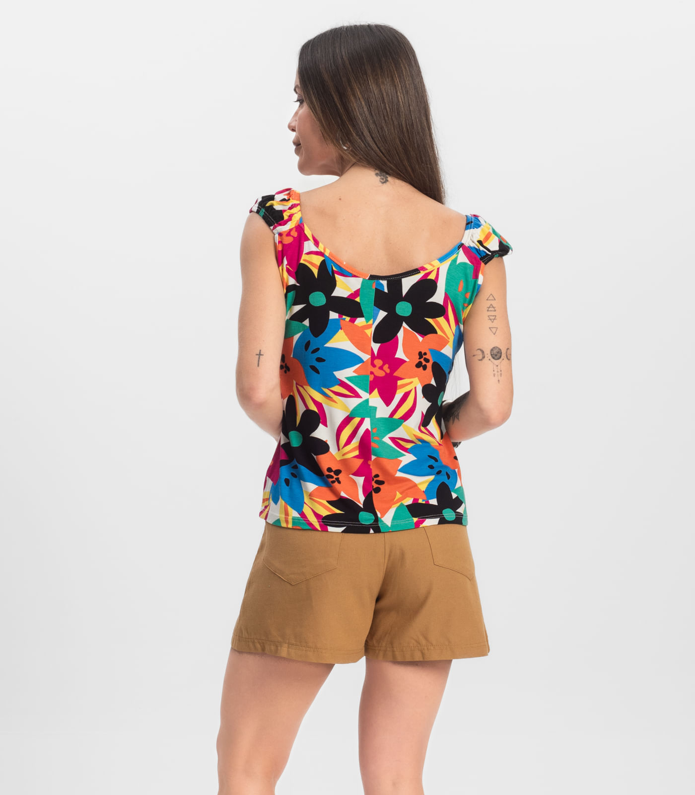 Blusa Feminina Estampada Infinita Cor Rosa - Imagem 3