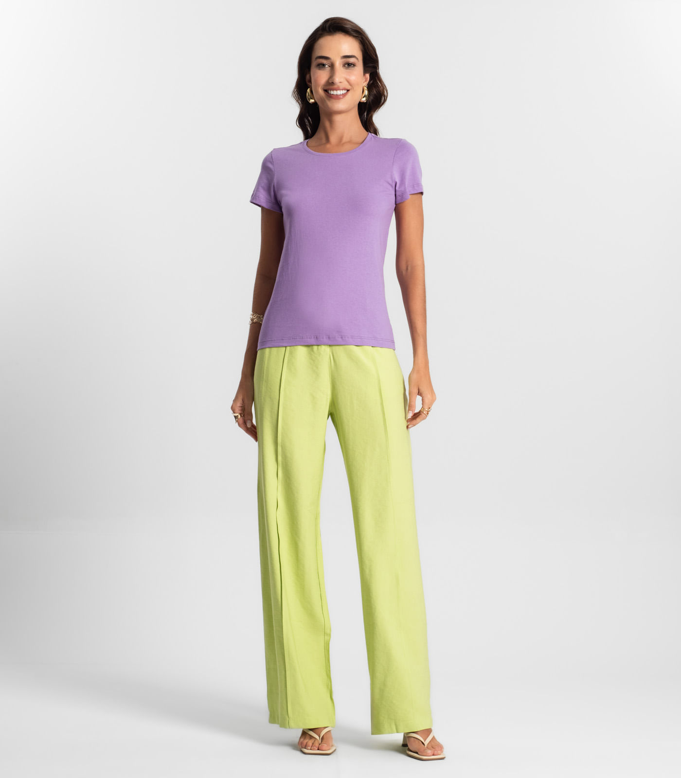 Blusa Feminina Meia Malha 30 Básica KO Roxo - Imagem 4