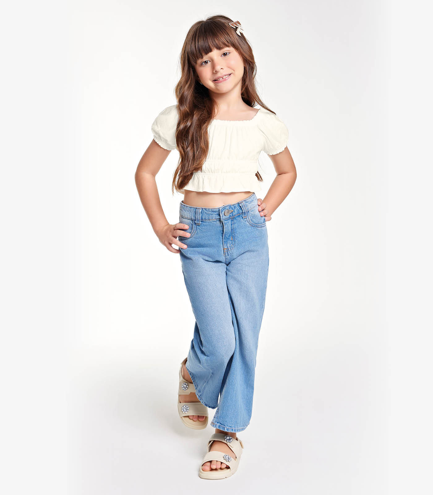 Calça Pantalona Infantil Trick Nick Azul - Imagem 3