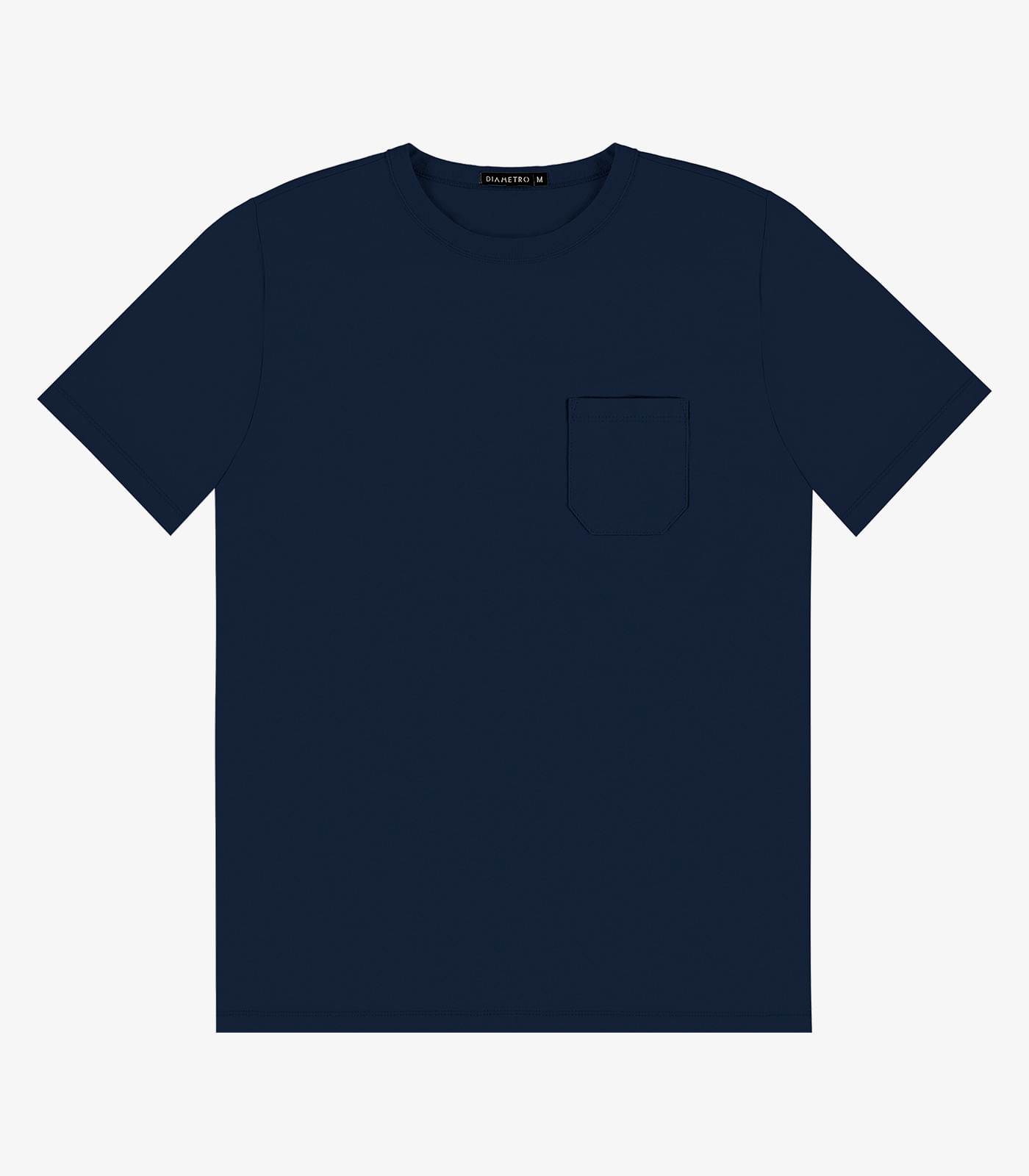 Camiseta Masculina em Meia Malha Diametro Azul