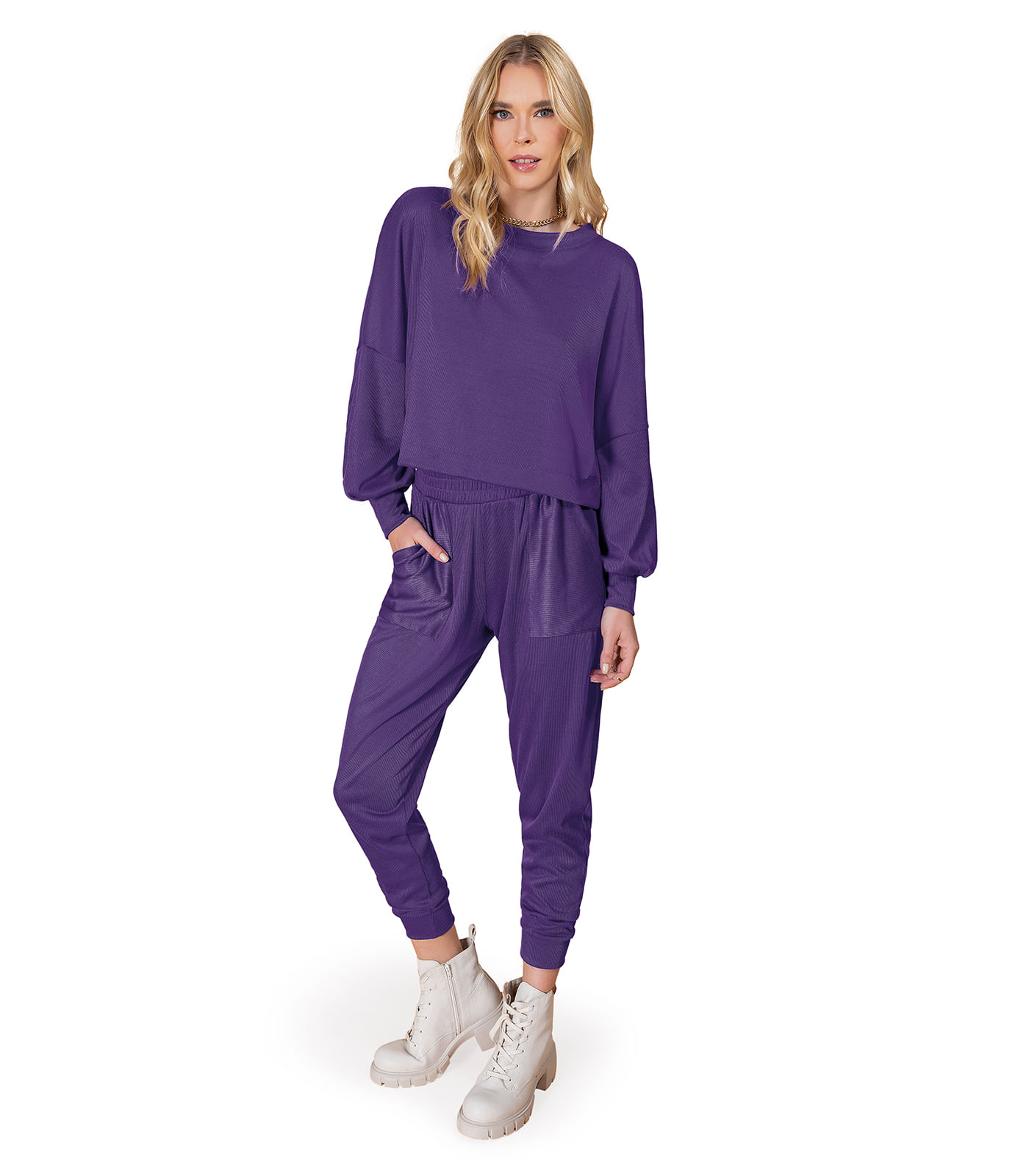 Calça Jogger Rovitex Roxo - Imagem 3