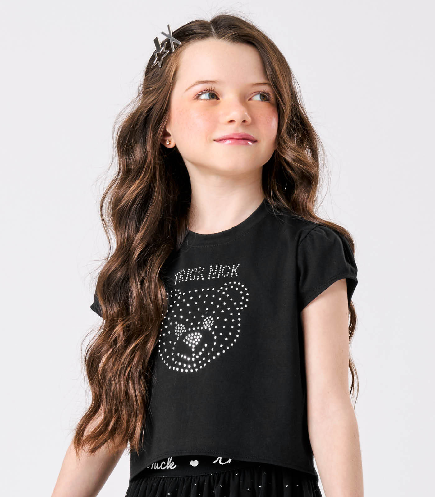 Conjunto Blusa Com Saia Em Tule Trick Nick Preto - Imagem 2