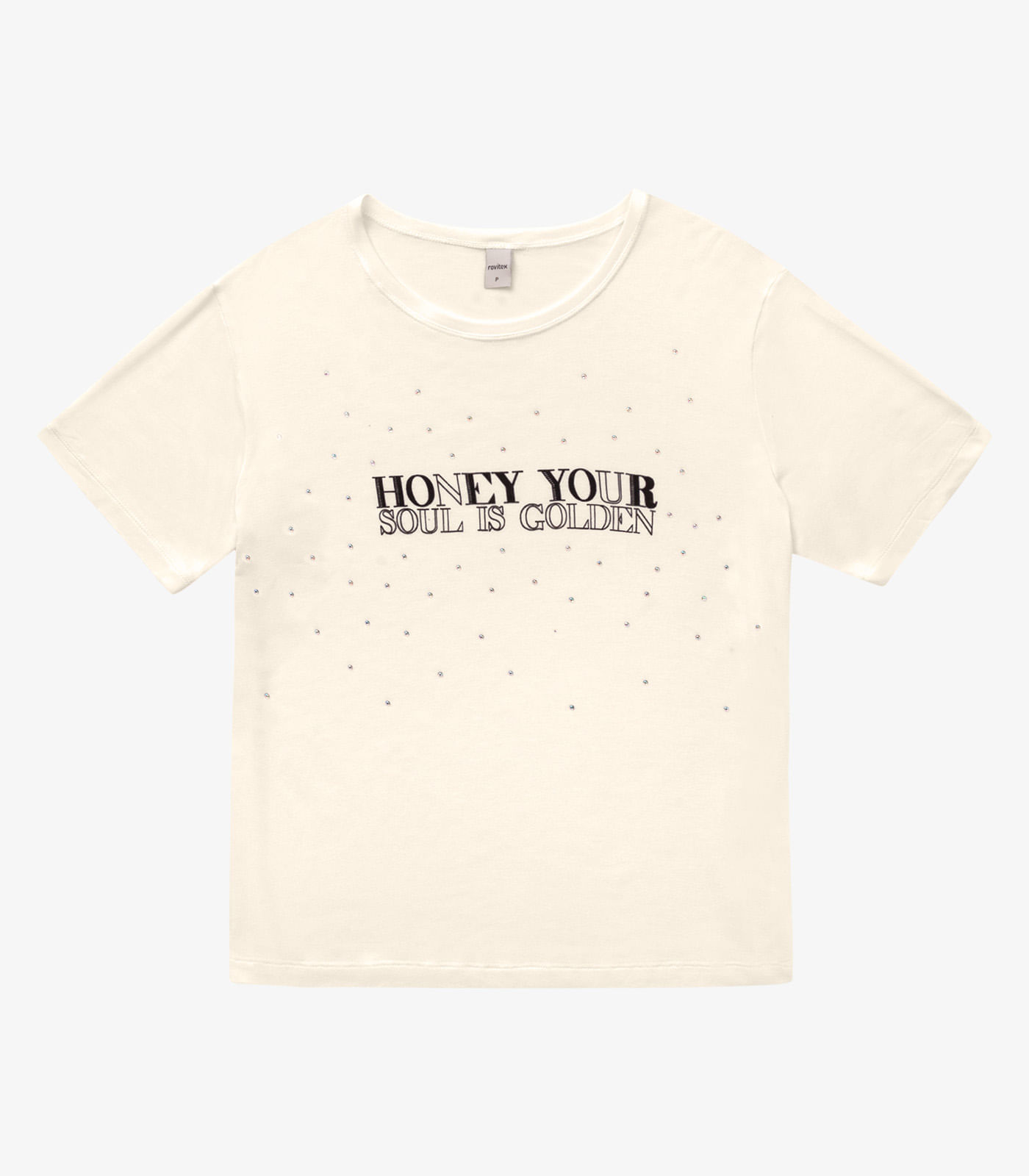 Blusa Visco Tricot Feminina Rovitex Bege - Imagem 2