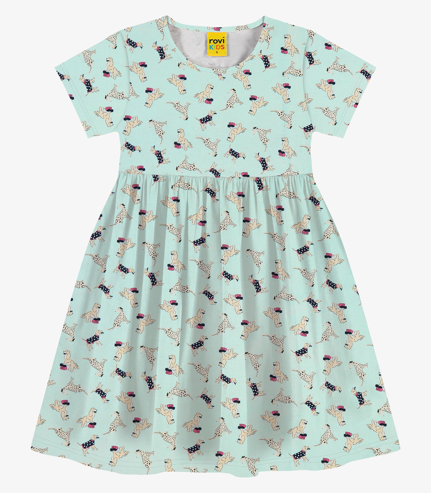 Vestido infantil em Meia Malha Rovi Kids Verde