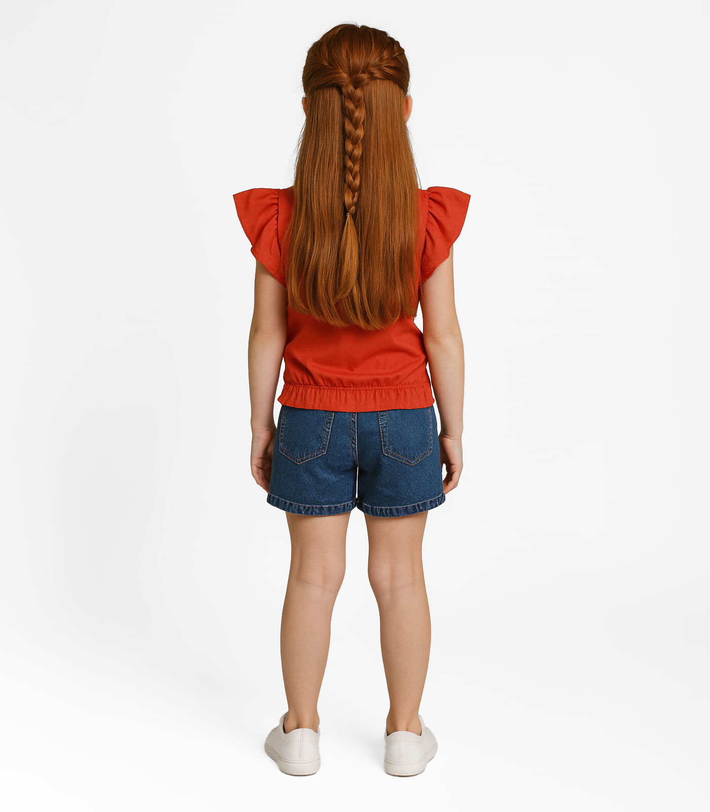 Blusa Infantil Manga Curta Infinita Cor Laranja - Imagem 2