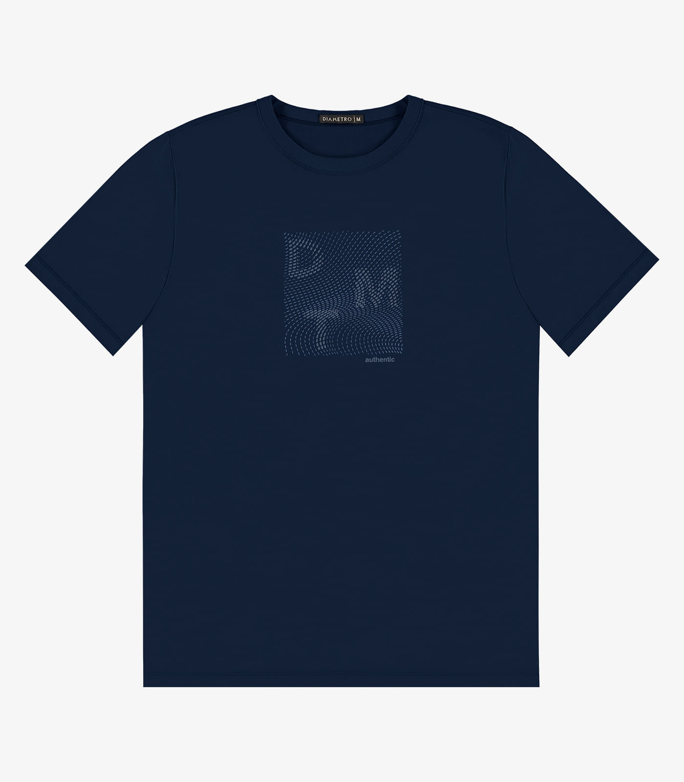 Camiseta Masculina em Meia Malha Diametro Azul