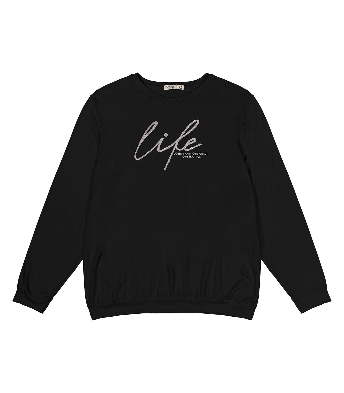 Blusão Feminino Plus Size Secret Glam Preto - Imagem 5