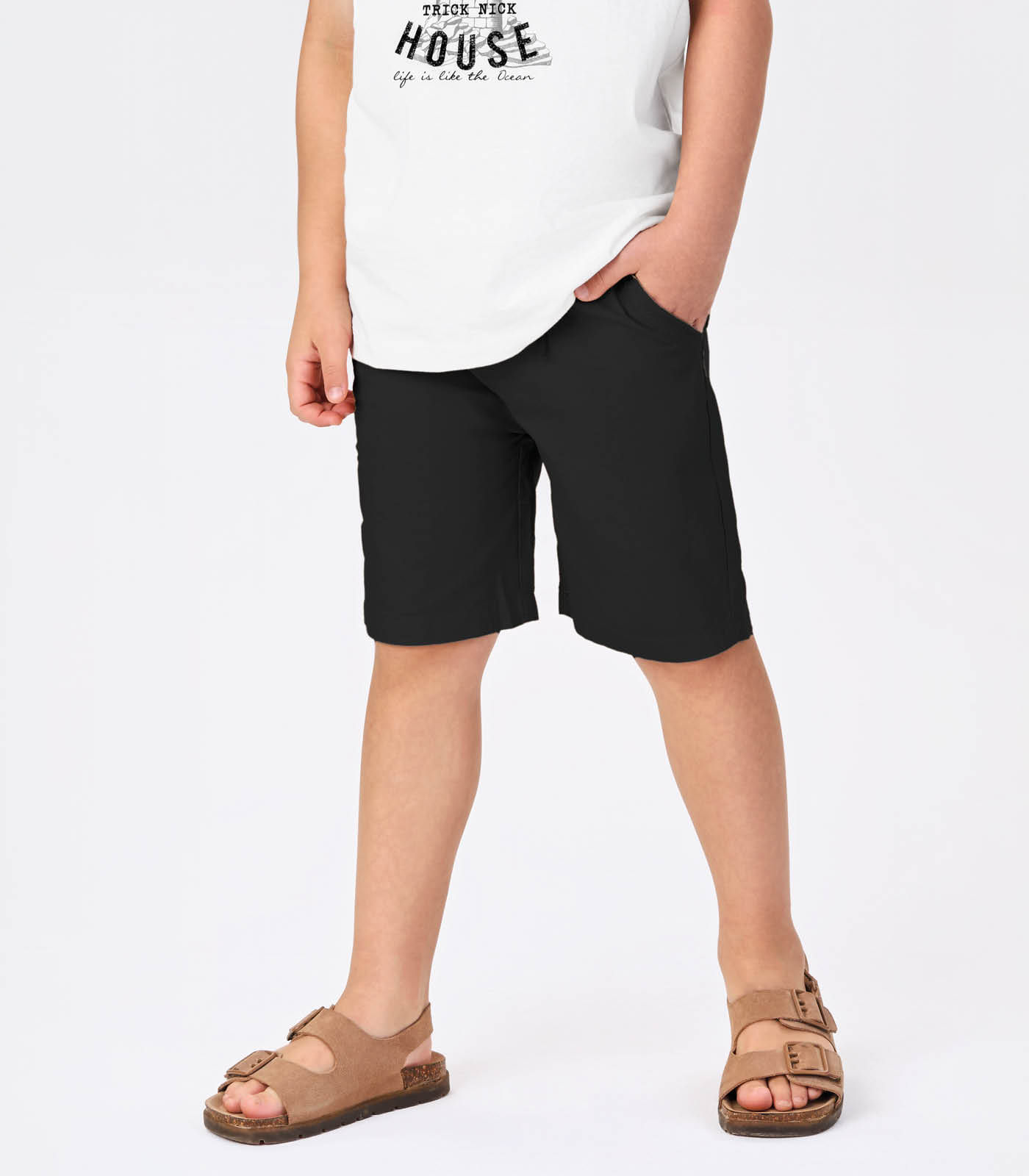 Conjunto Menina Camiseta Com Bermuda Trick Nick Branco - Imagem 3