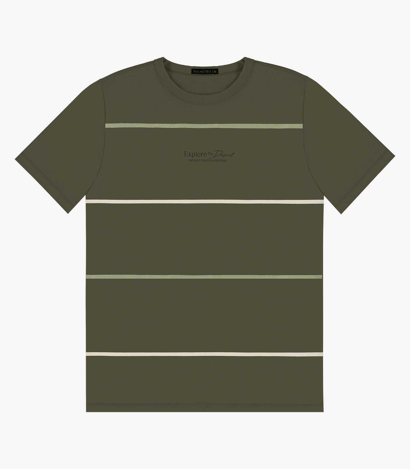 Camiseta Masculina em Meia Malha Diametro Verde