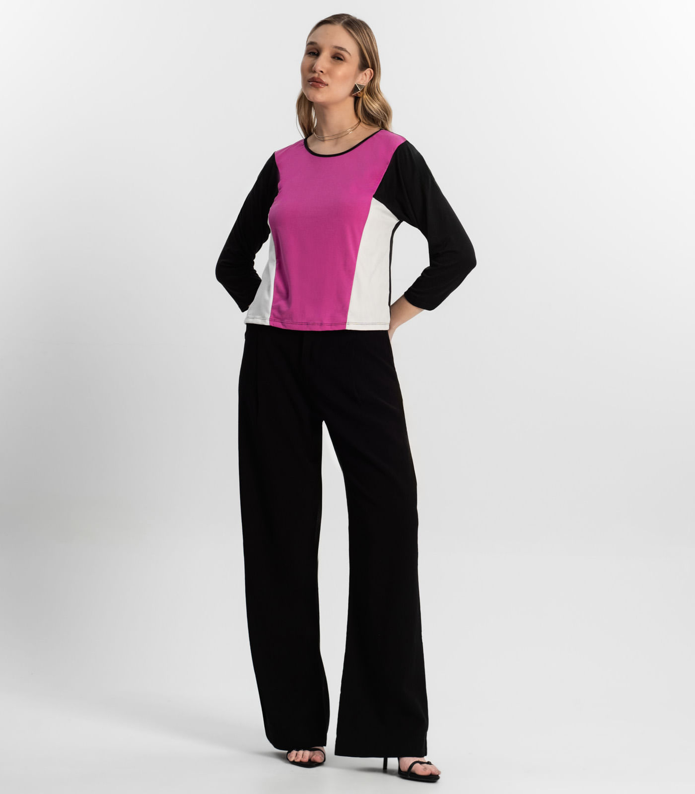 Blusa Manga 7/8 Rovitex Preto - Imagem 4