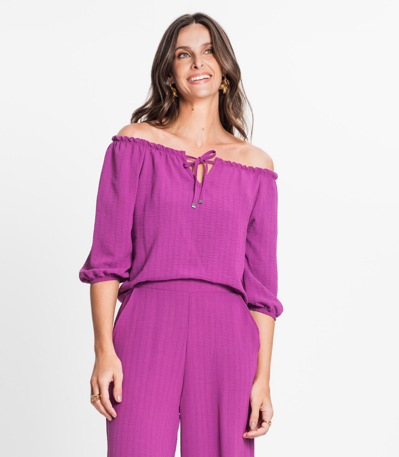 Blusa Feminina Ciganinha Rovitex Roxo