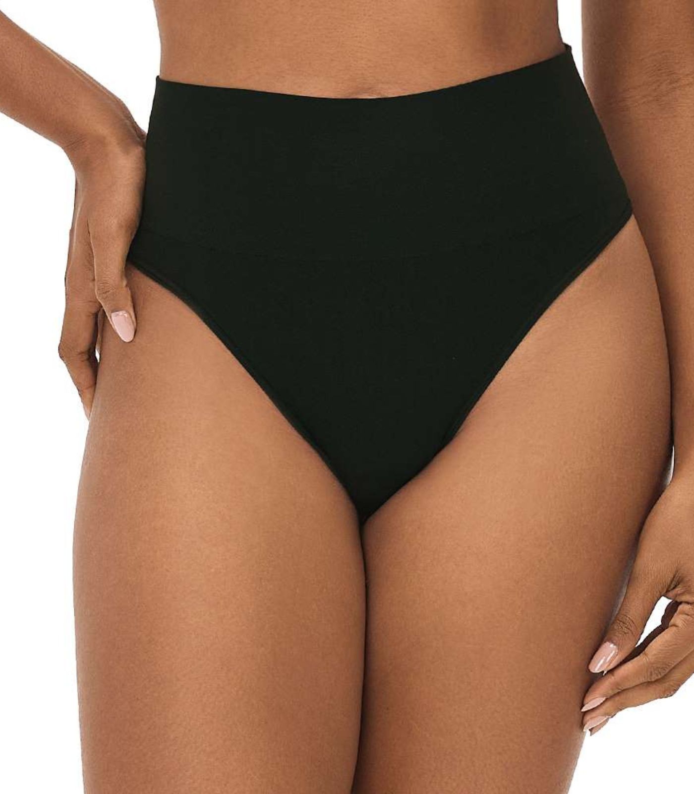 Calcinha Tanga Cós Alto Sem Costura Zee Rucci Preto