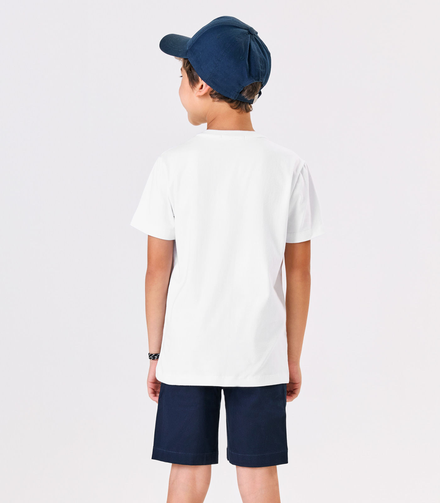 Conjunto Menino Camiseta Com Bermuda Trick Nick Branco - Imagem 4