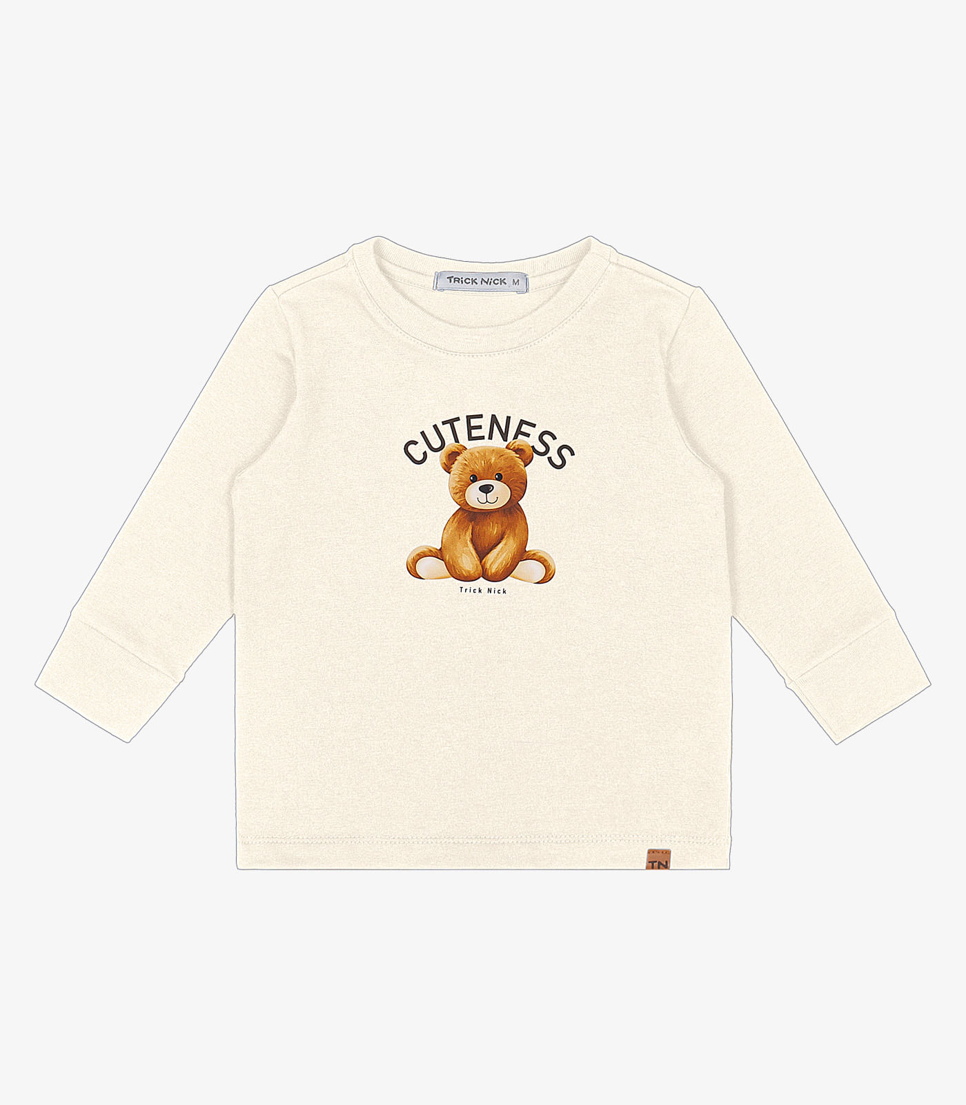 Camiseta Infantil Manga Longa Trick Nick Bege