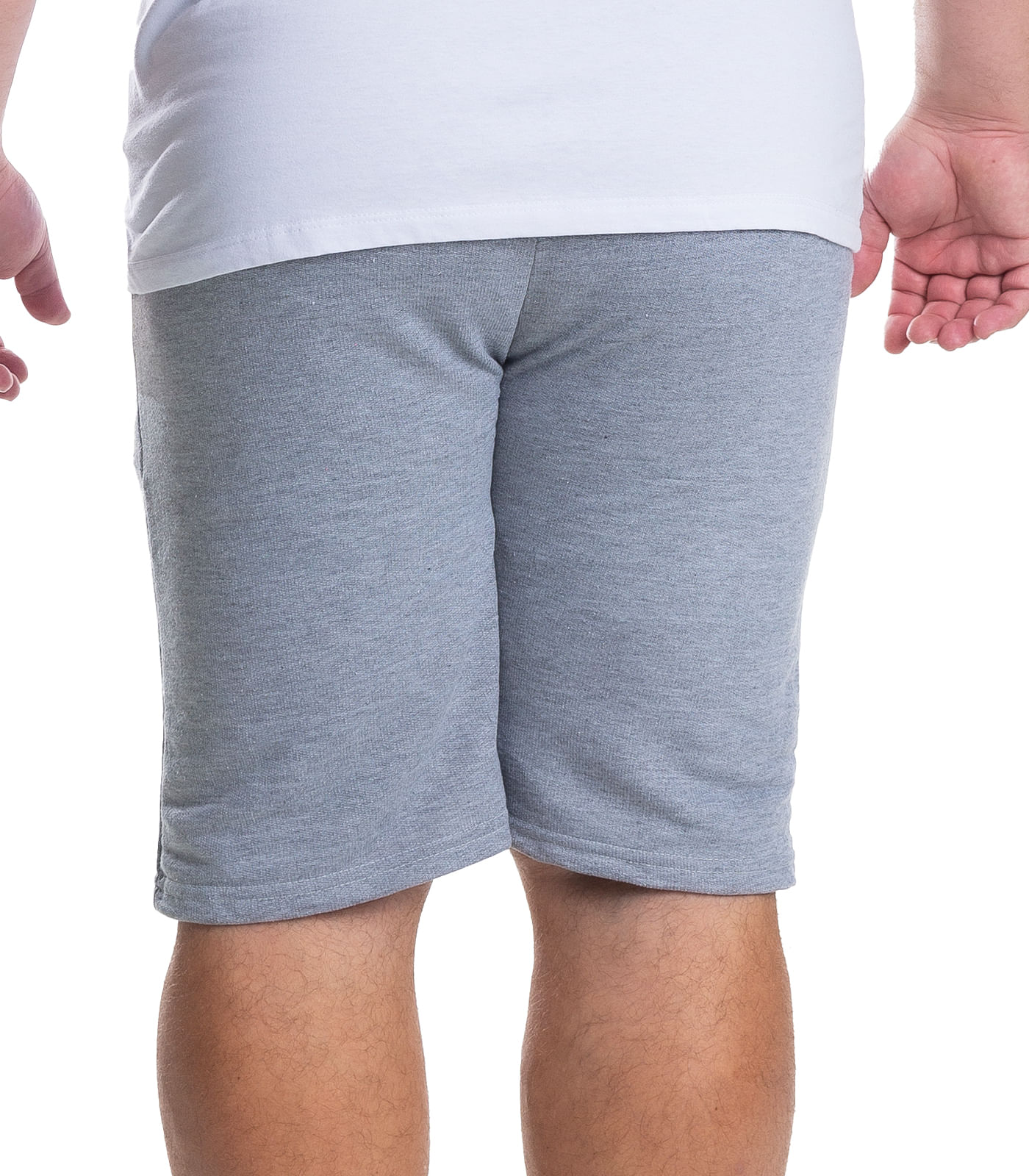 Bermuda Masculina Moletom Plus Size Select Cinza - Imagem 2