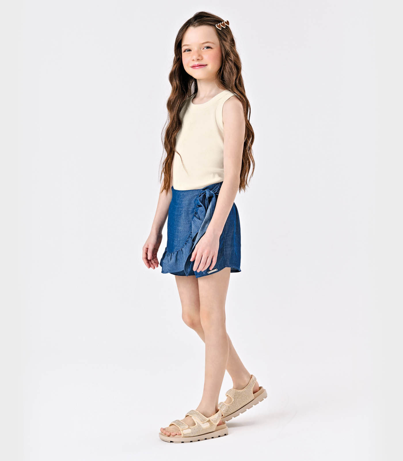 Conjunto Regata Com Shorts Saia Trick Nick Azul - Imagem 5