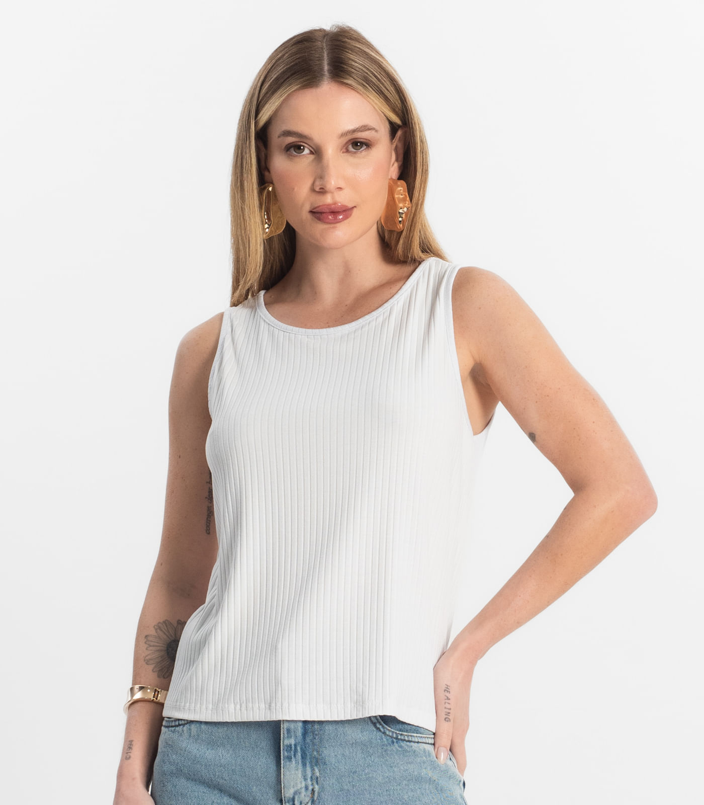Regata Feminina Select Branco - Imagem 2