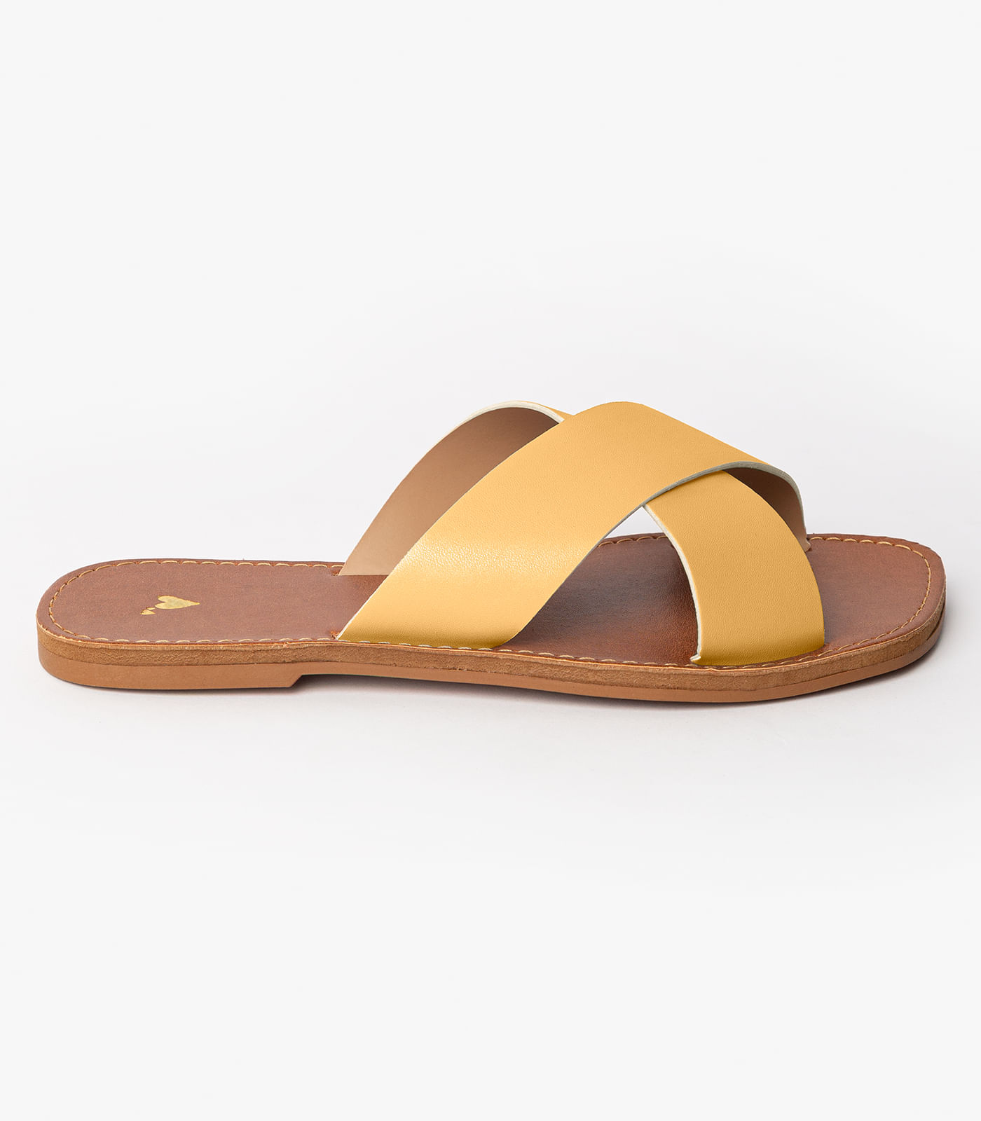 Sandália Rasteirinha Com Tiras Largas Select Marrom