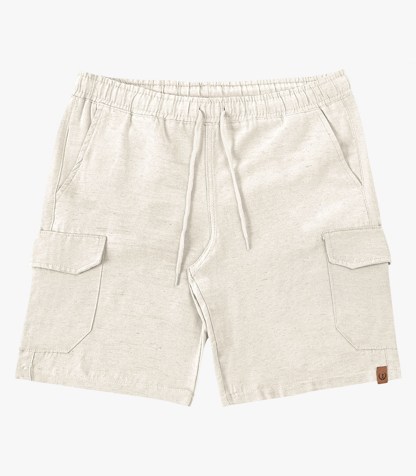 Bermuda Masculina Sarja Cargo Com Elástico Shift Bege - Imagem 5