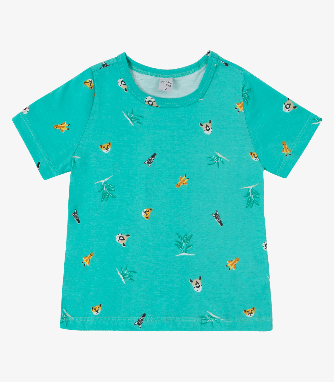 Camiseta Infantil Masculina Animais Infinita Cor Verde - Imagem 3