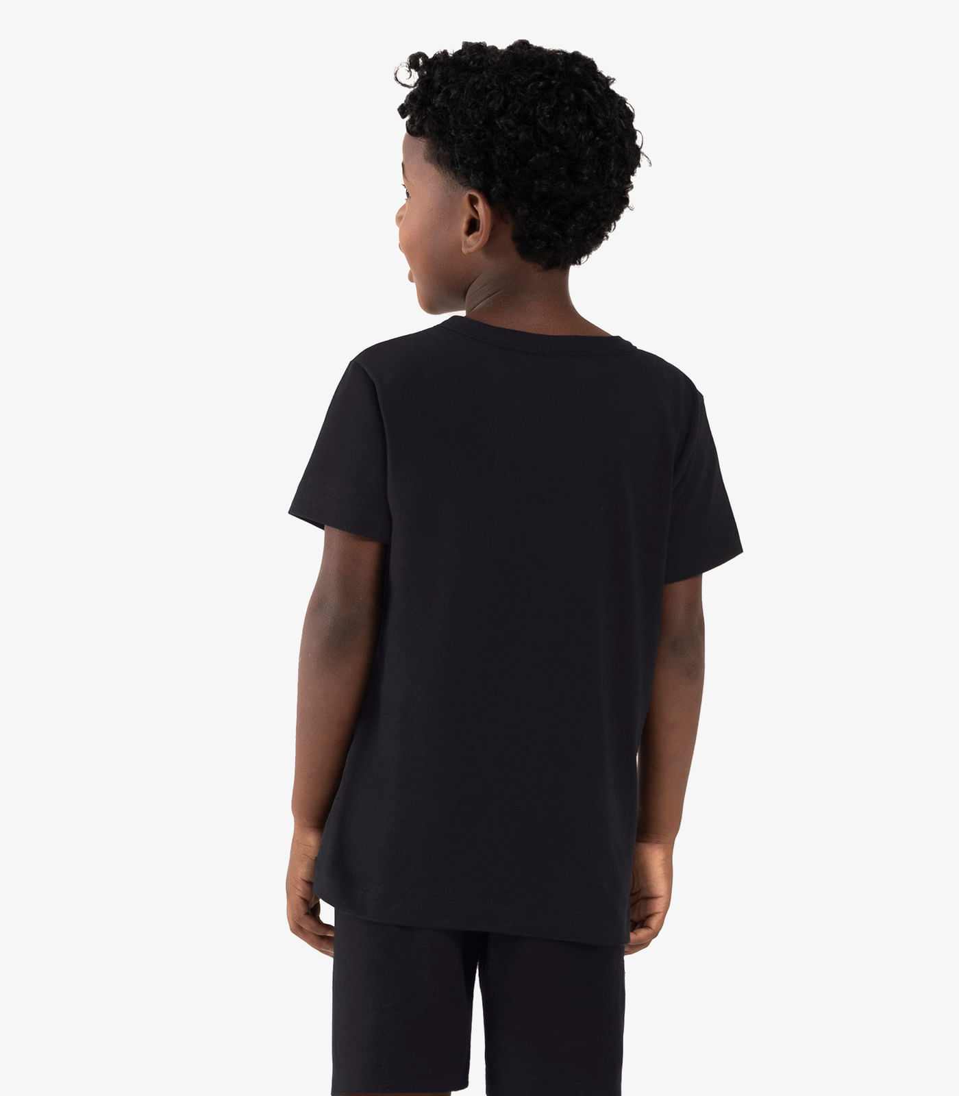 Camiseta Infantil Meia Malha Rovi Kids Preto - Imagem 3
