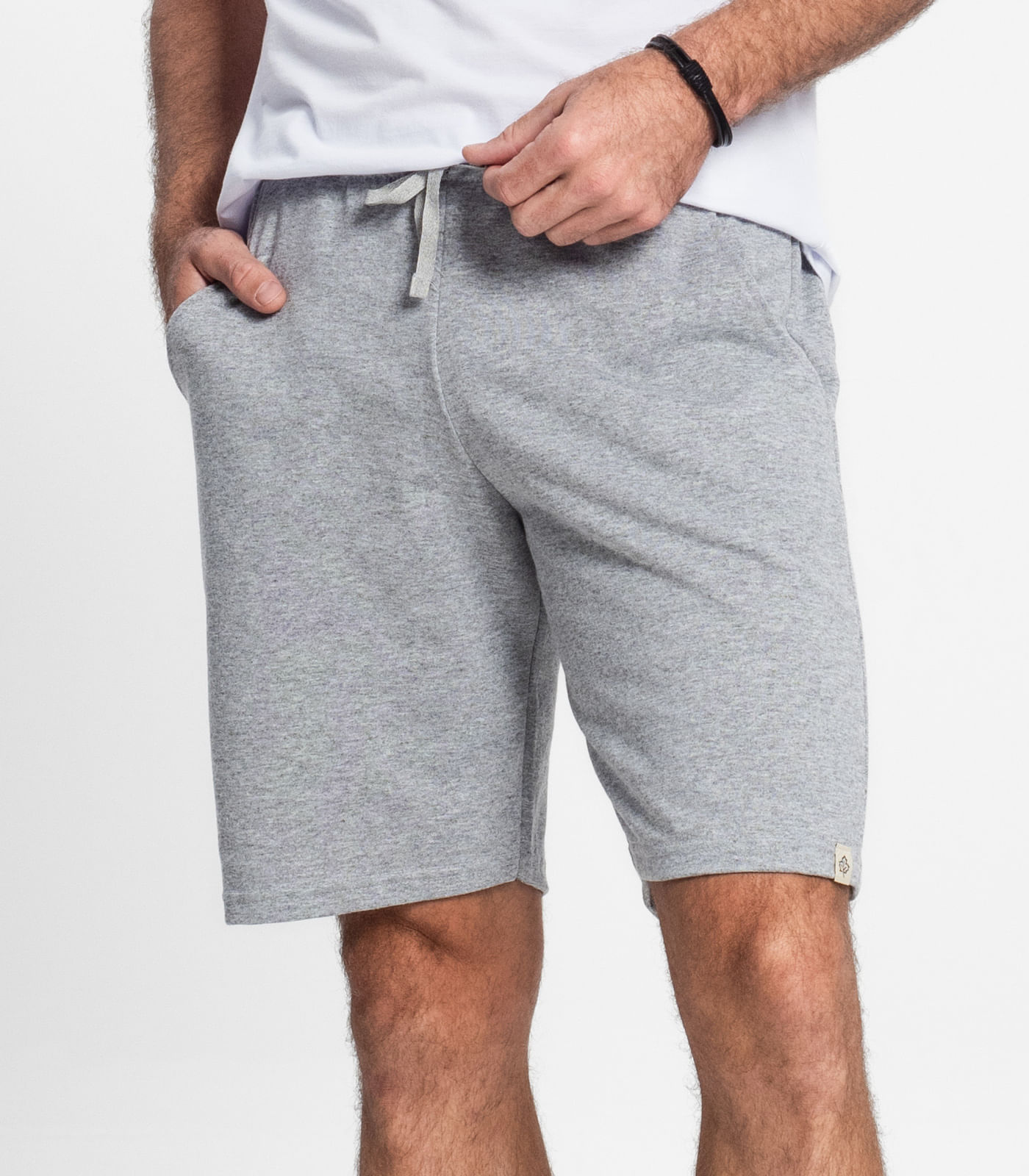 Bermuda Moletom Masculina Select Cinza - Imagem 2