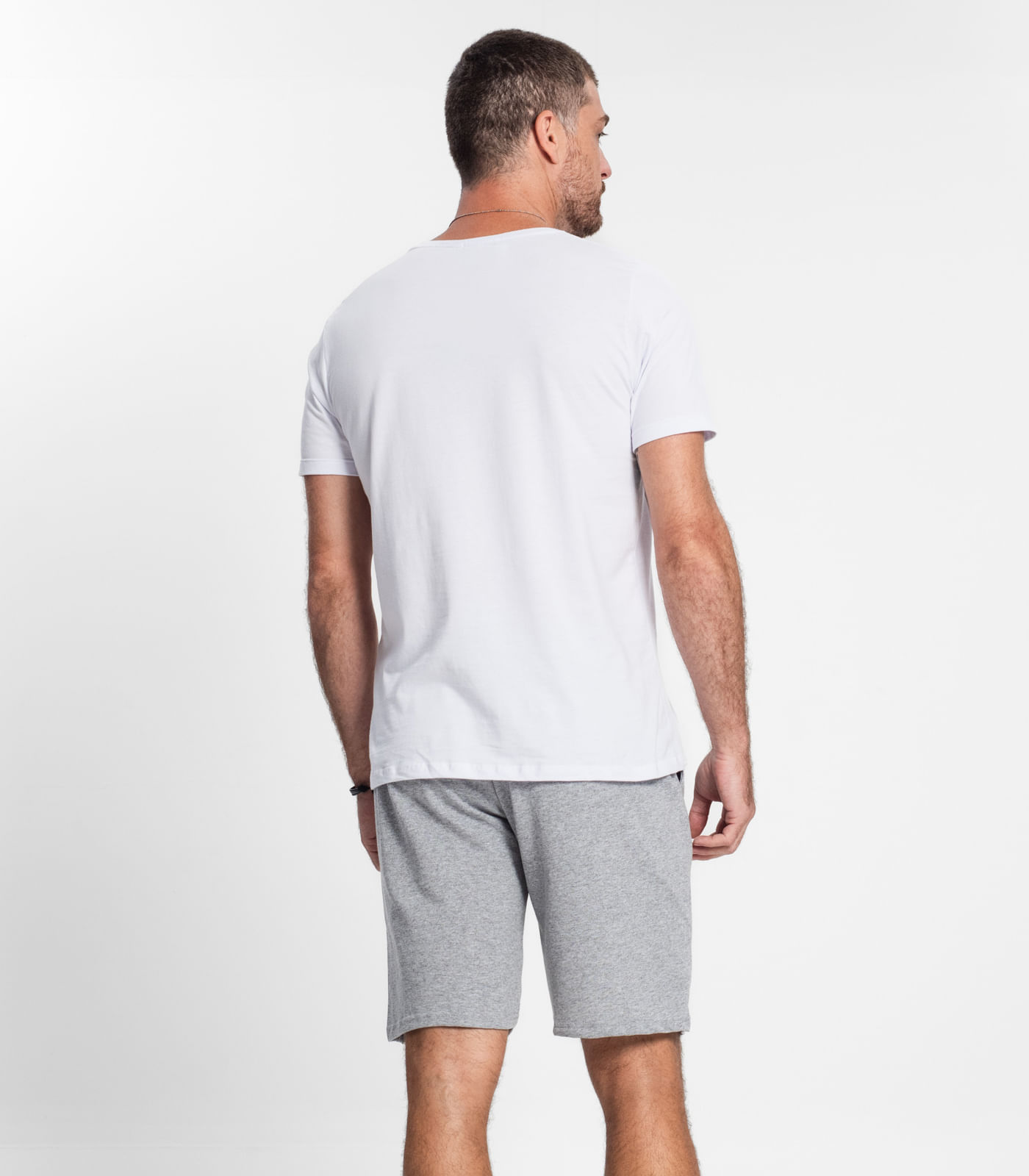 Bermuda Moletom Masculina Select Cinza - Imagem 3
