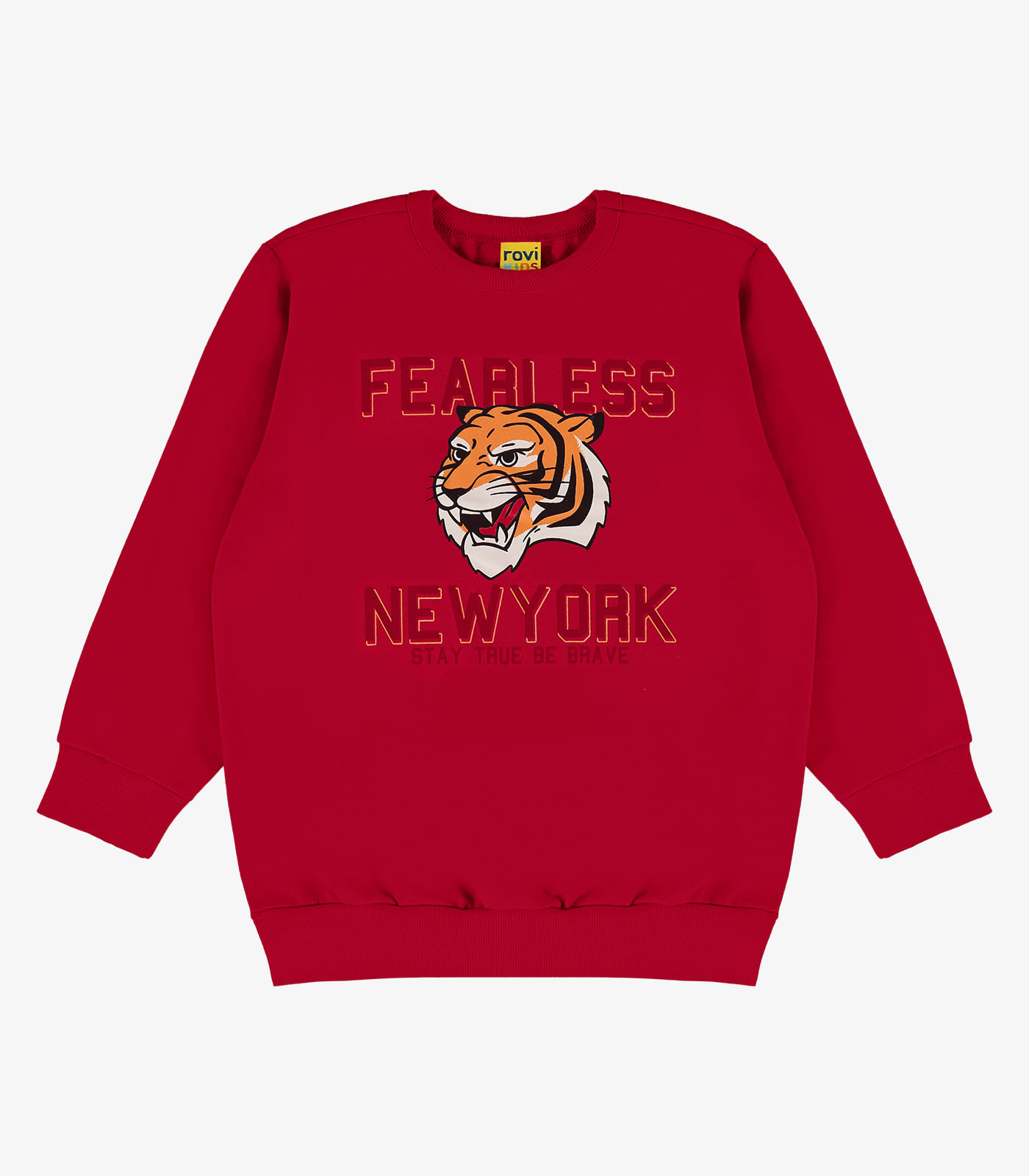 Moletom Infantil Em Moletom Rovi Kids Vermelho