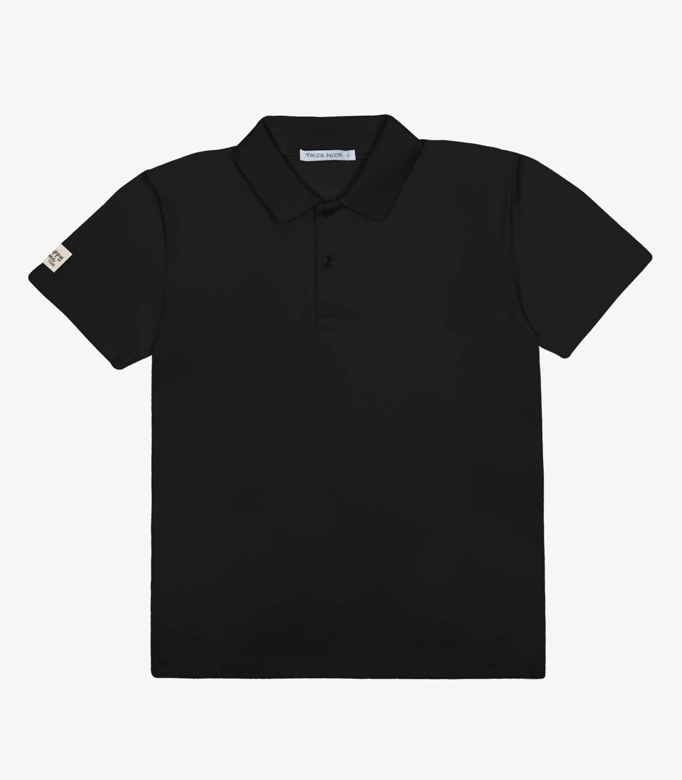Polo Infantil Cotton Leve Trick Nick Preto