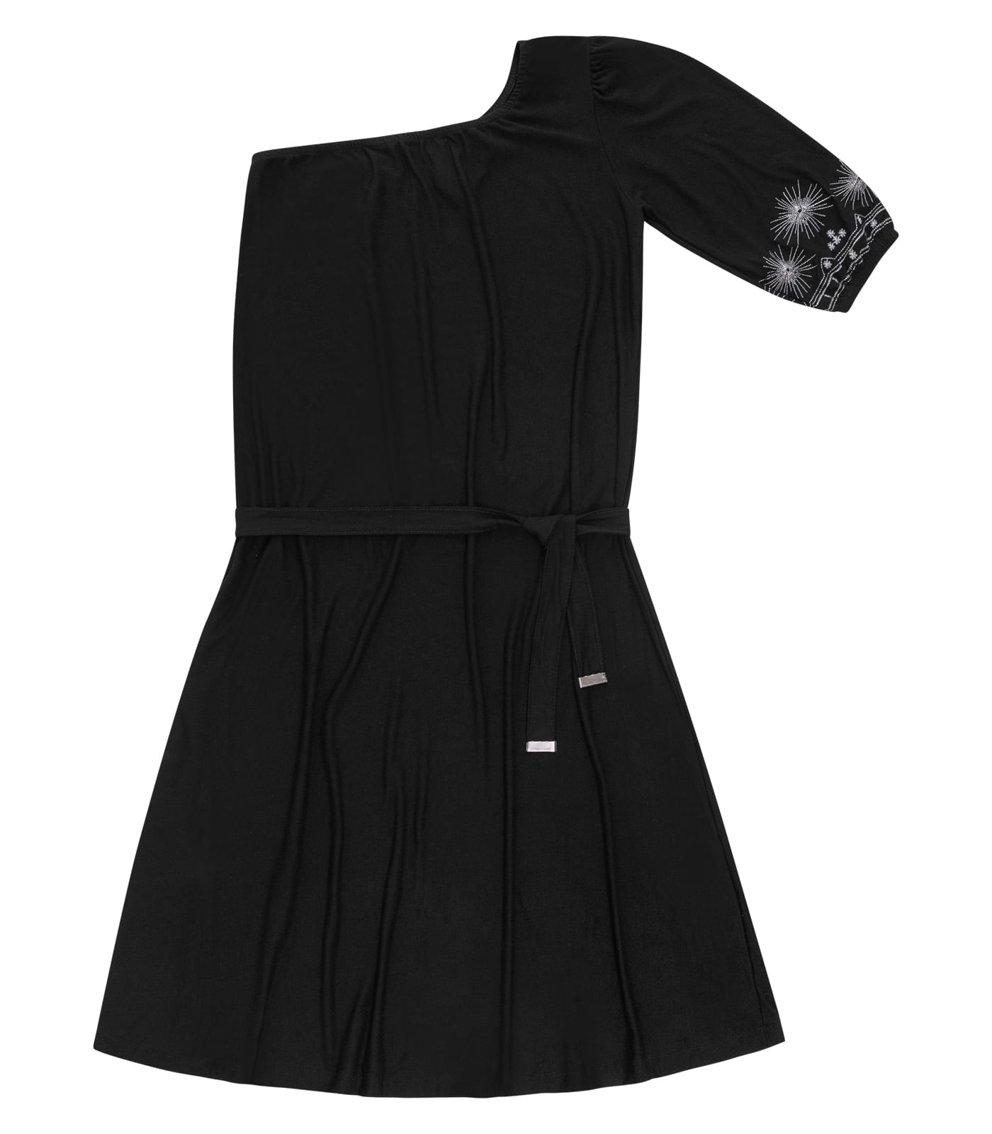 Vestido Midi em Viscose Creponada Endless Preto - Imagem 5