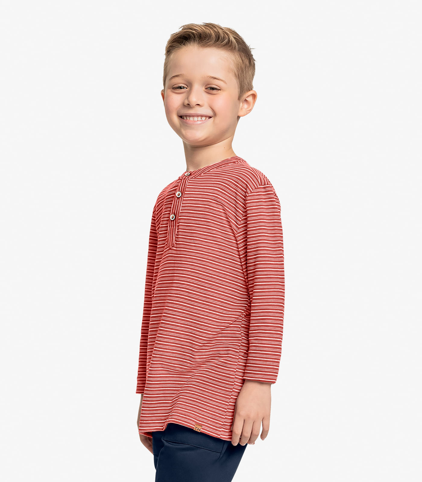 Camiseta Infantil Menino Manga Longa Trick Nick Laranja - Imagem 2