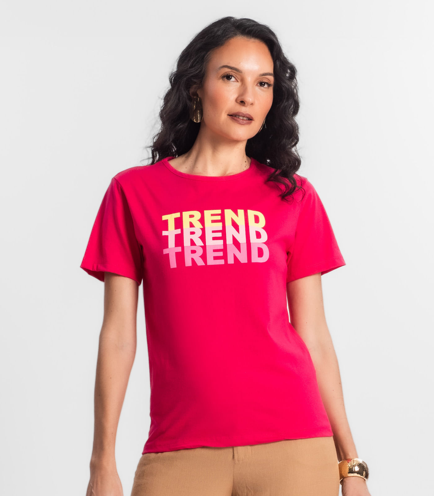 T-shirt Feminina Estampada Select Rosa - Imagem 2