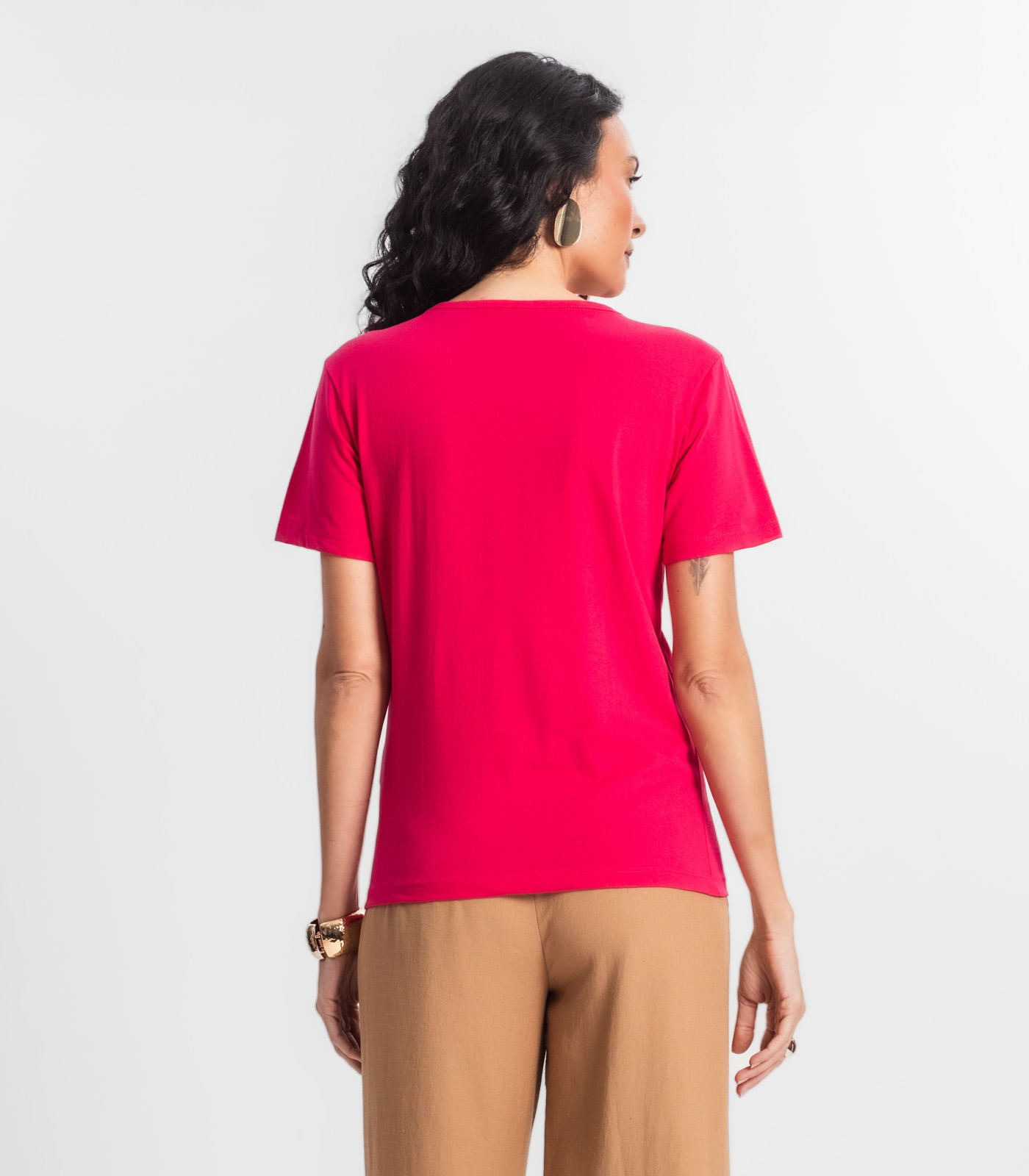 T-shirt Feminina Estampada Select Rosa - Imagem 3