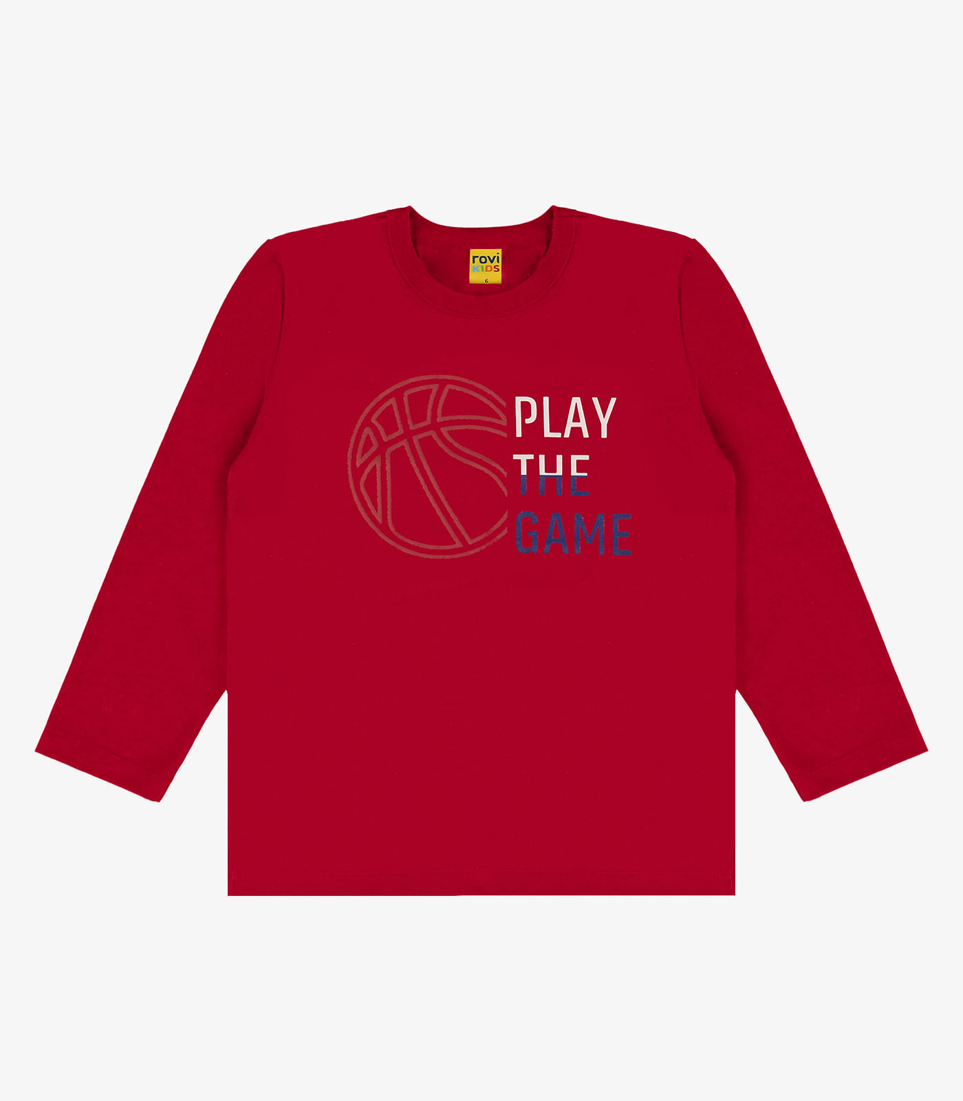 Camiseta Infantil Manga Longa Rovi Kids Vermelho