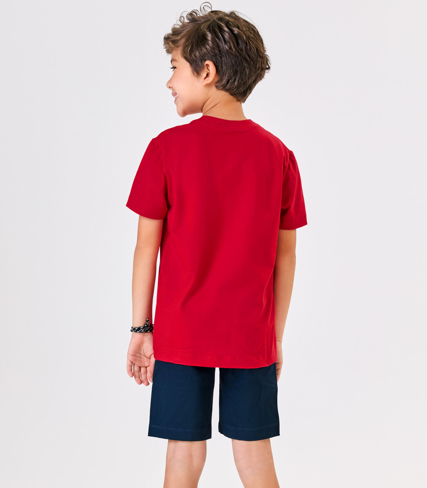 Conjunto Infantil Camiseta Com Bermuda Trick Nick Vermelho - Imagem 4