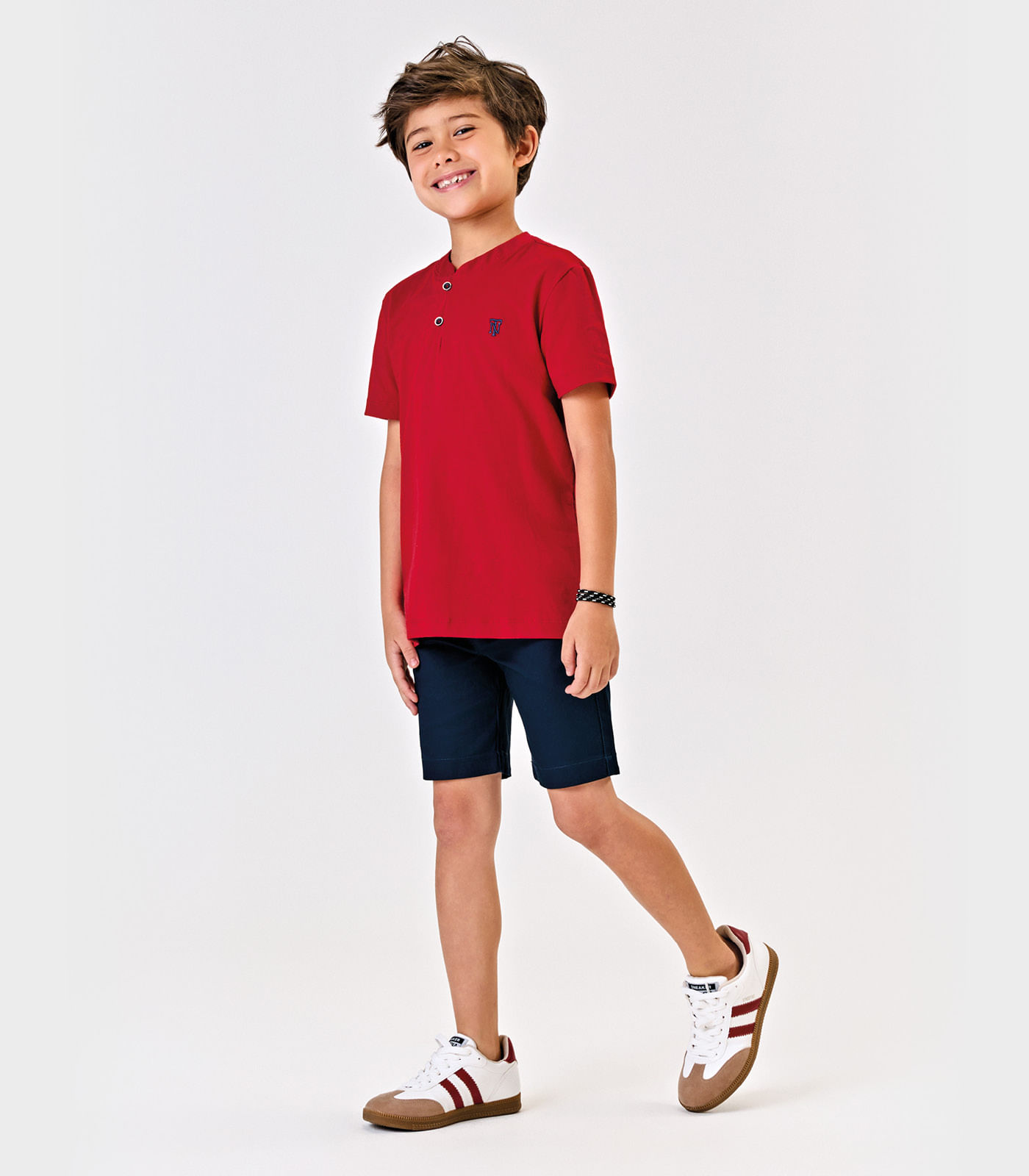 Conjunto Infantil Camiseta Com Bermuda Trick Nick Vermelho - Imagem 5