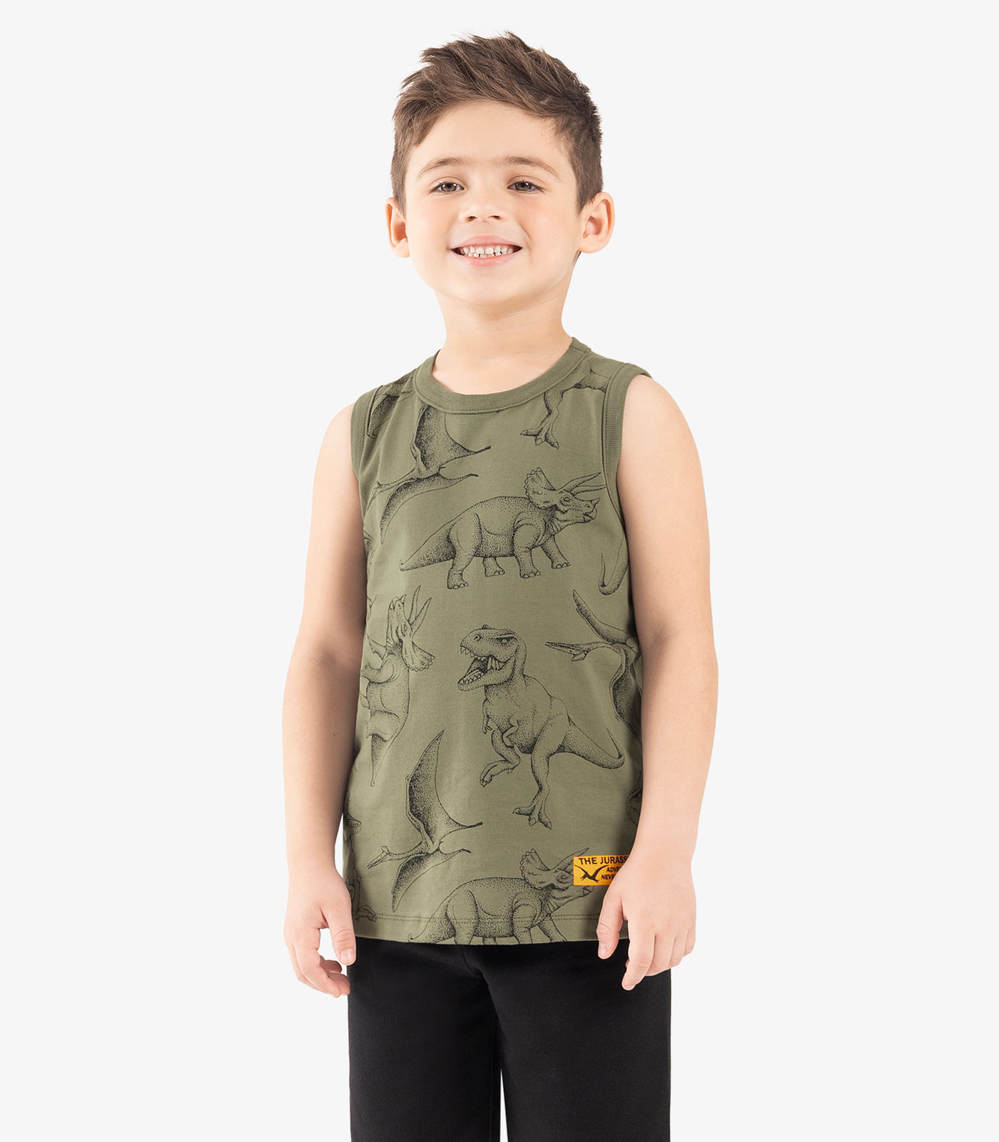 Machão Infantil Masculino Meia Malha Rovi Kids Bege