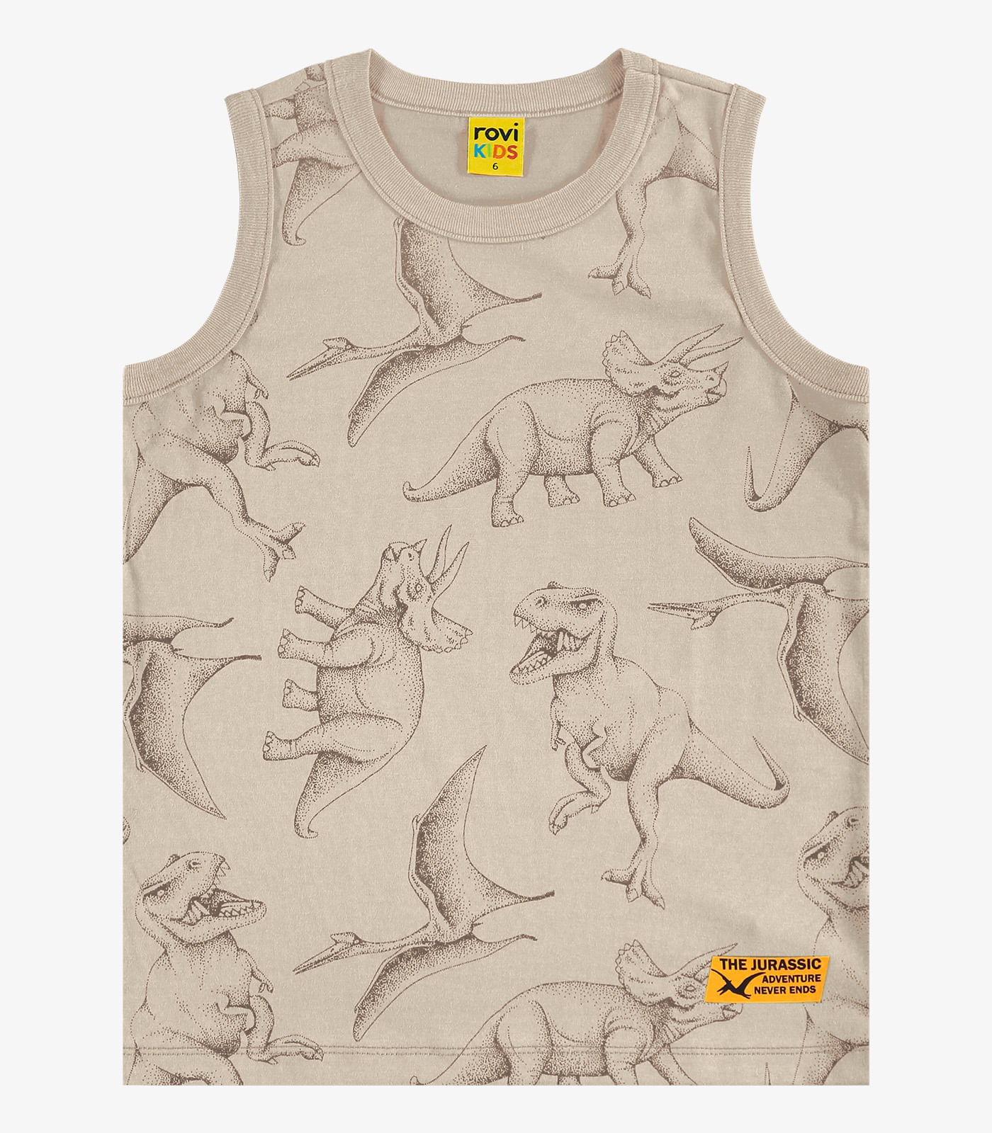 Machão Infantil Masculino Meia Malha Rovi Kids Bege - Imagem 5