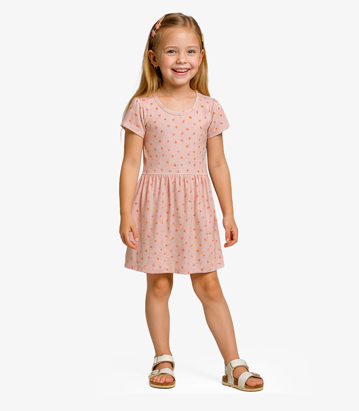 Vestido Infantil Meia Malha Select Rosa