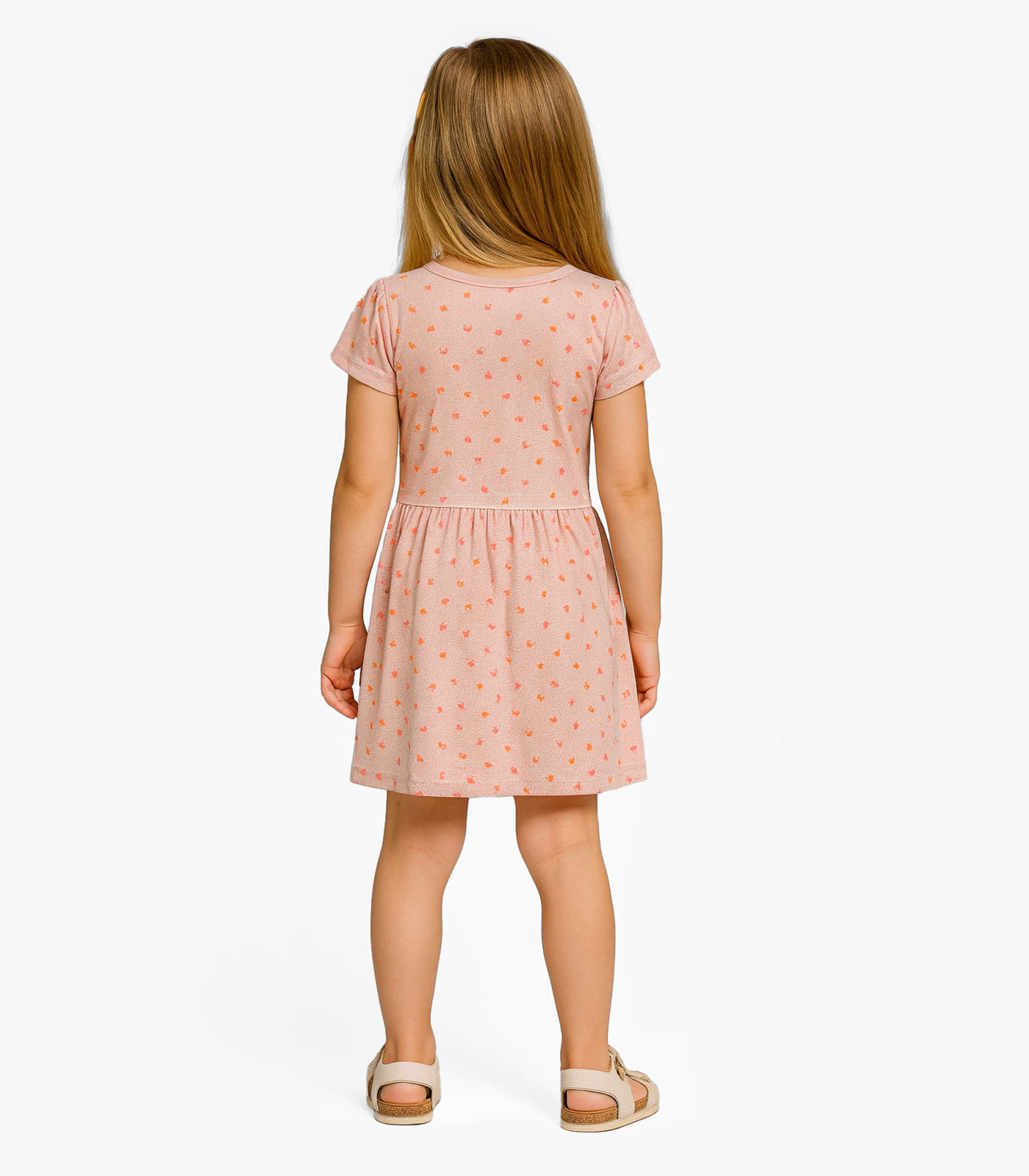 Vestido Infantil Meia Malha Select Rosa - Imagem 2
