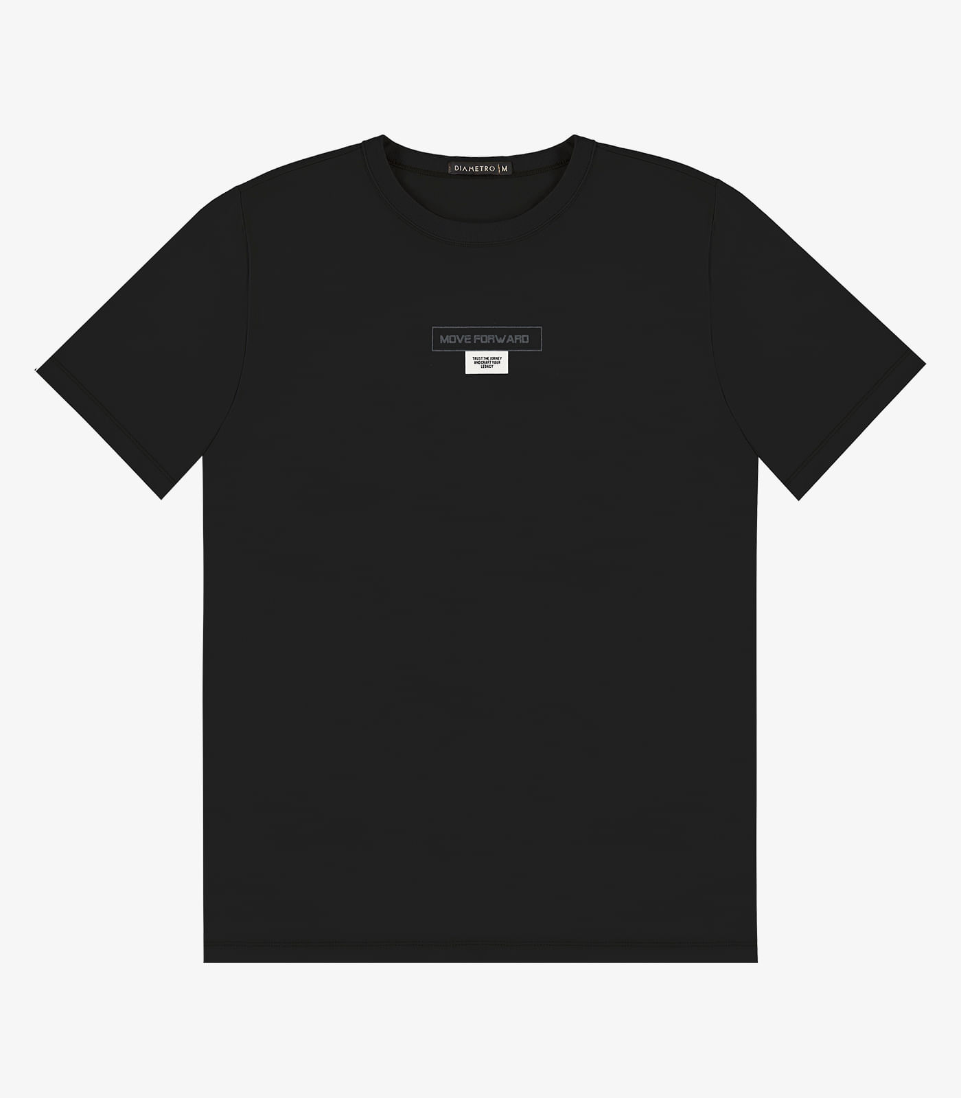 Camiseta Masculina em Meia Malha Diametro Preto