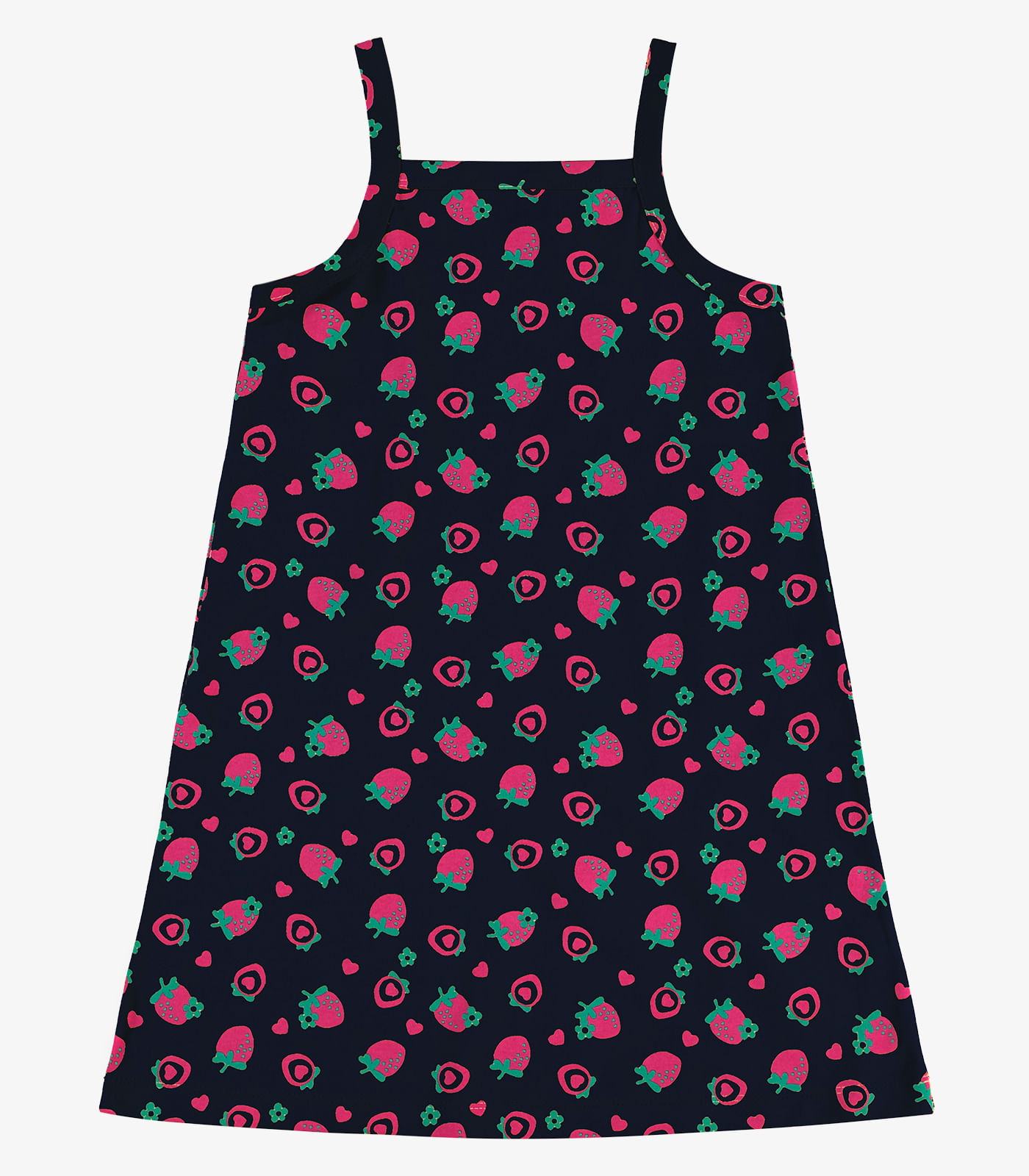 Vestido de alça infantil em Meia Malha Rovi Kids Azul