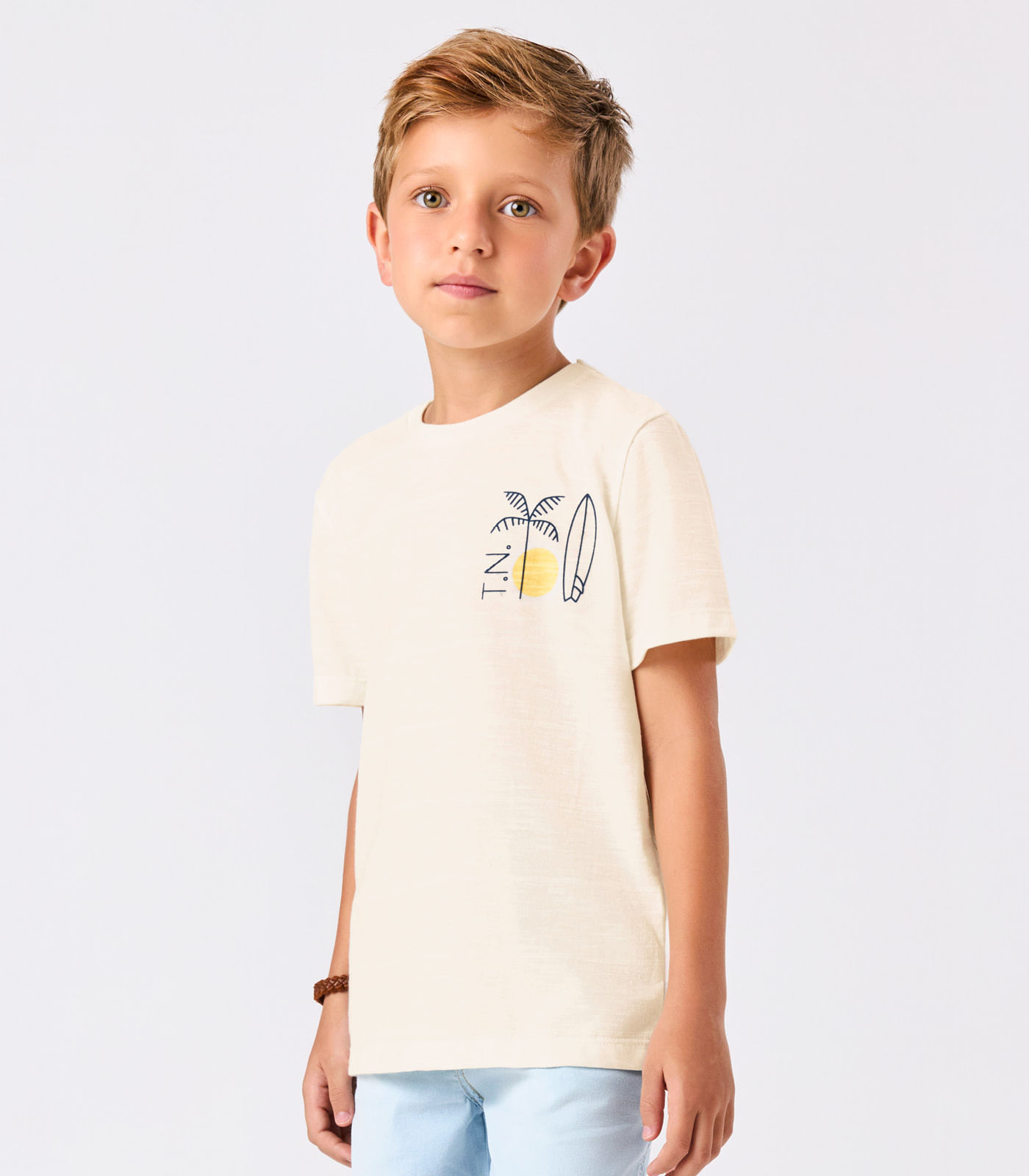 Conjunto Camiseta Com Bermuda Trick Nick Bege - Imagem 2