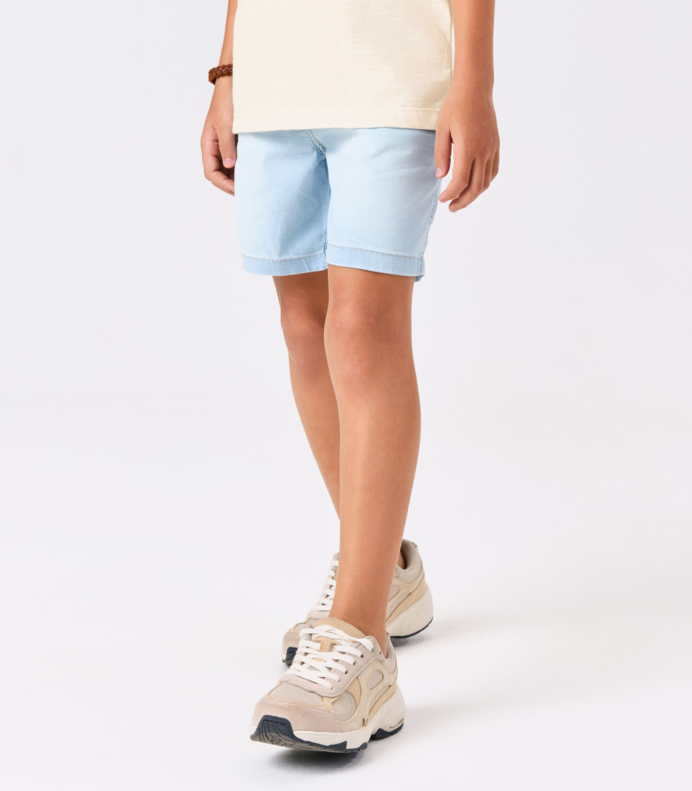 Conjunto Camiseta Com Bermuda Trick Nick Bege - Imagem 3